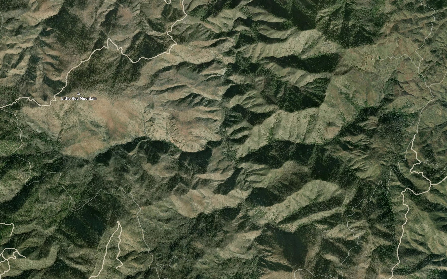 Satellite map of the Pole Corral Creek