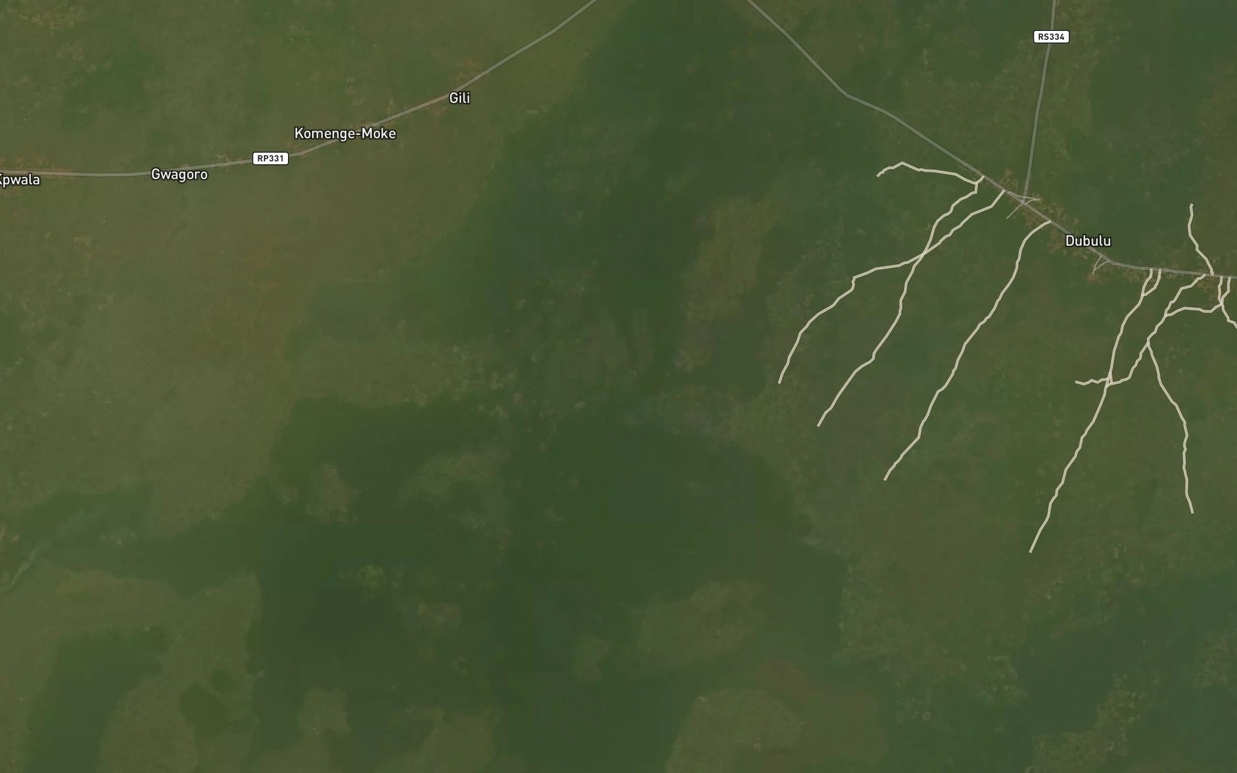 Satellite map of the Masongo