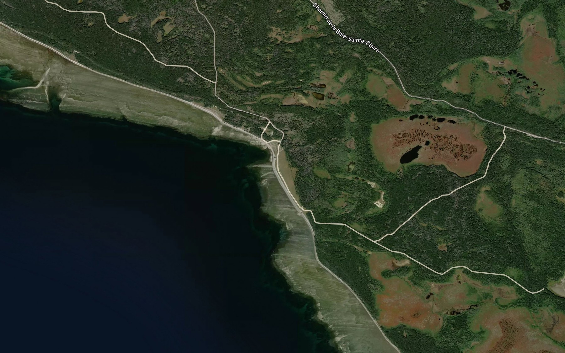Satellite map of the Anse aux Fraises