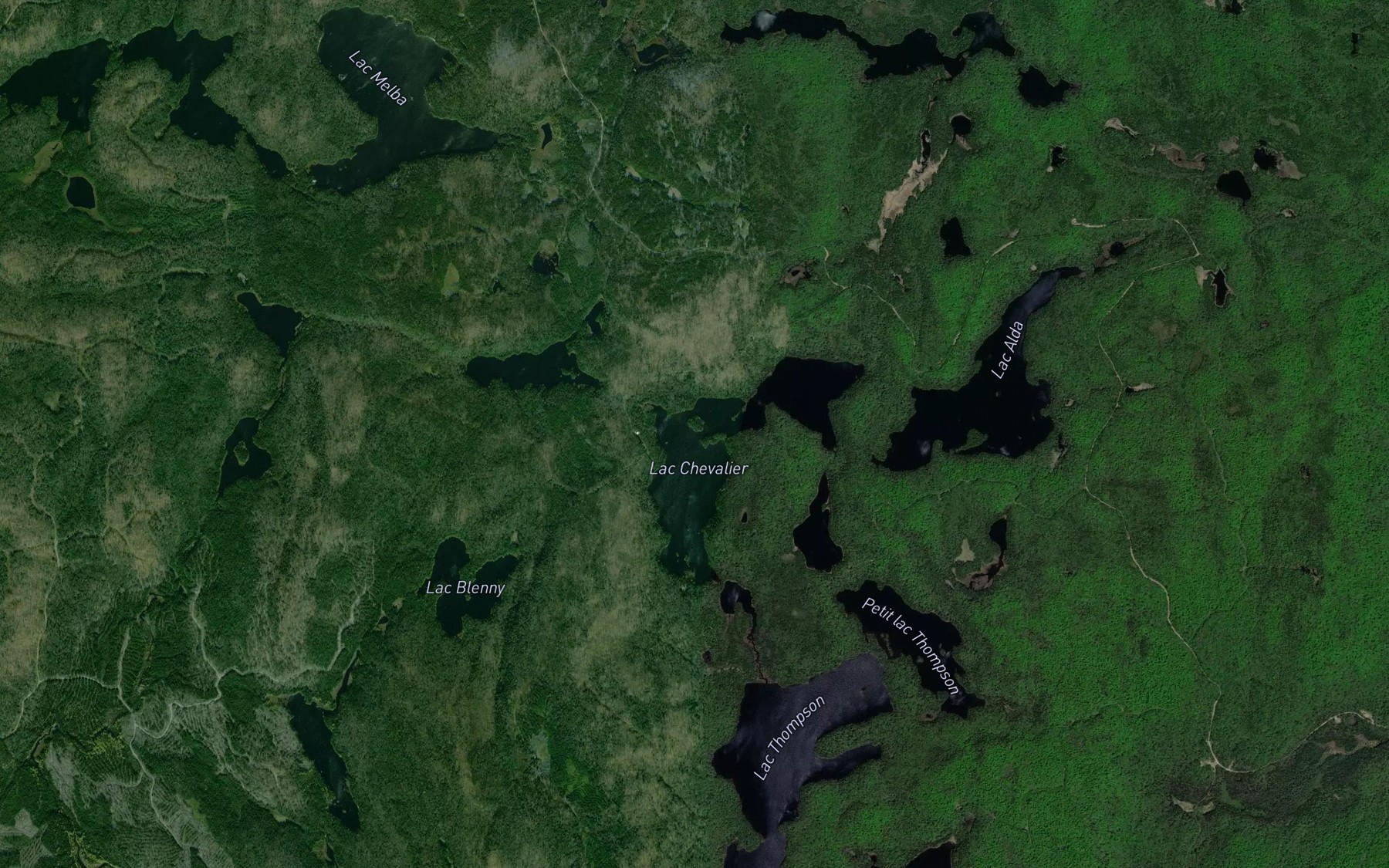 Satellite map of the Lac Chevalier