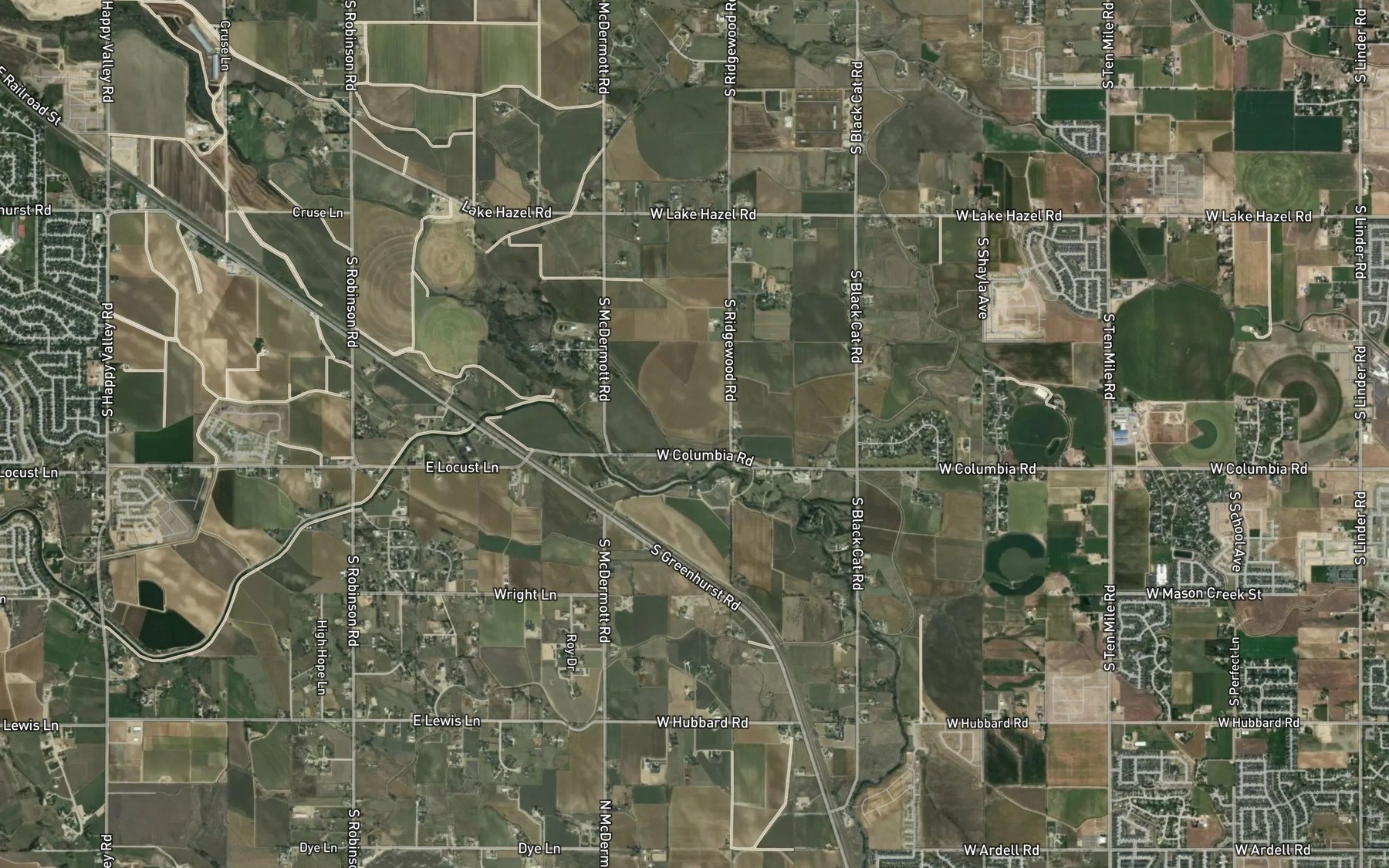 Satellite map of the Andrews Lateral