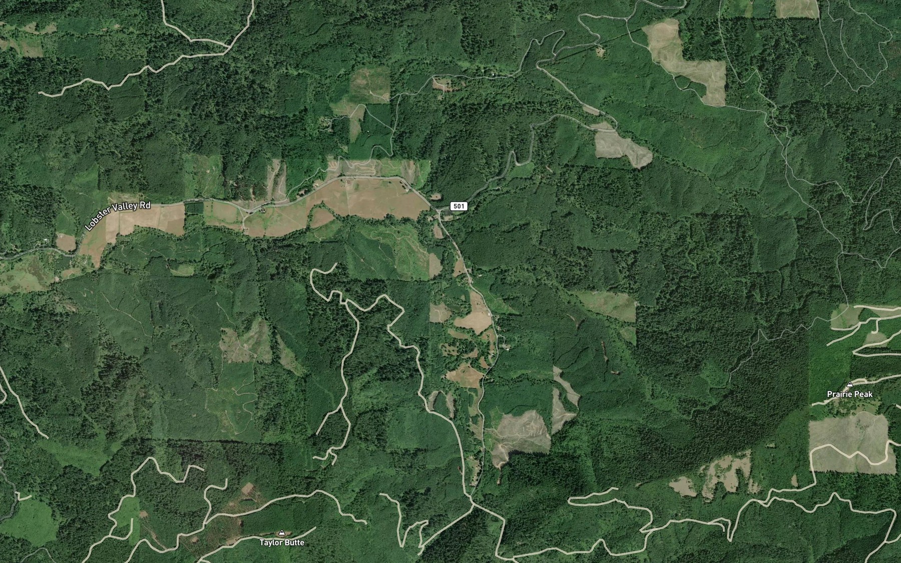 Satellite map of the Coal Bank Creek