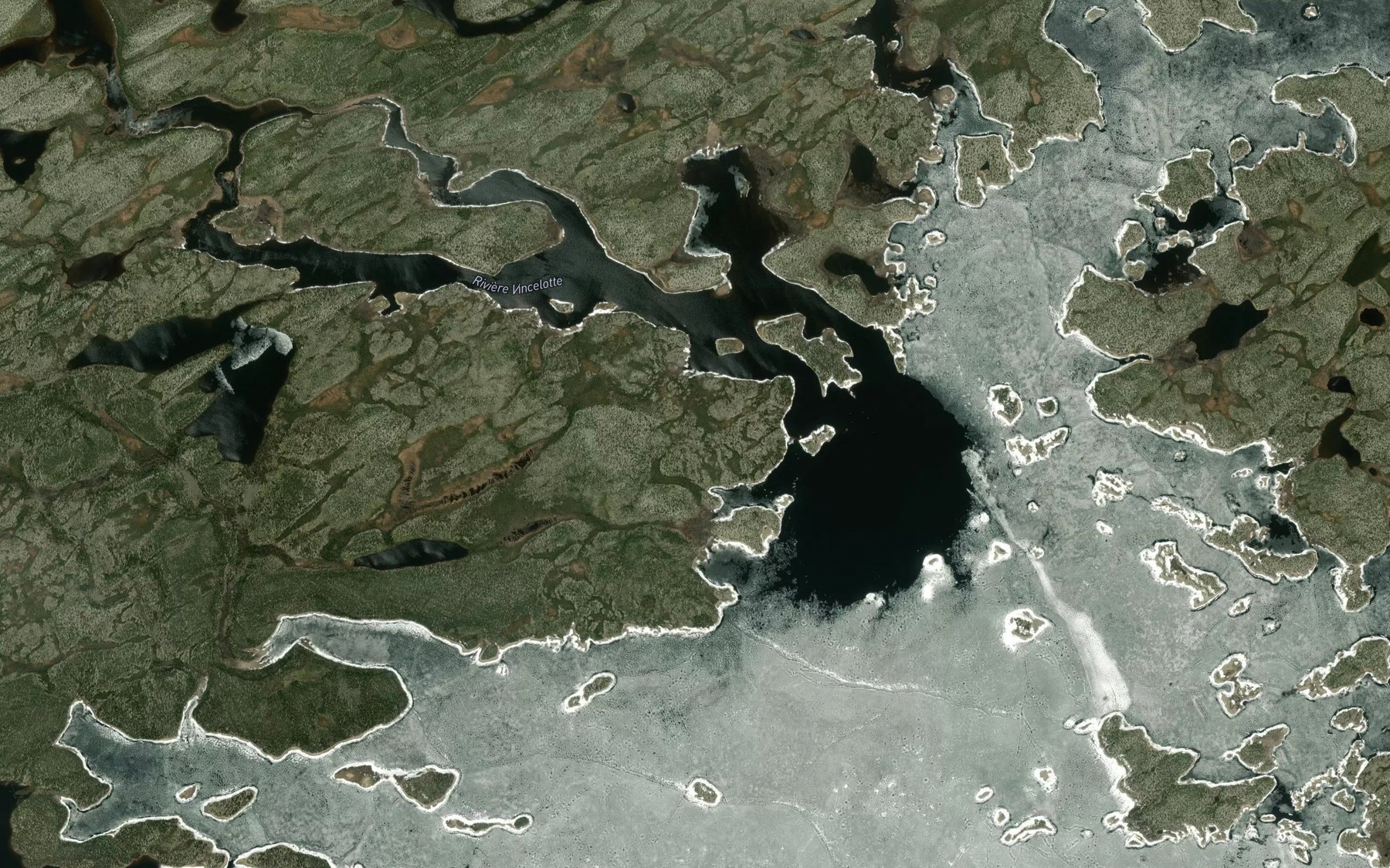 Satellite map of the Riviere Laforge