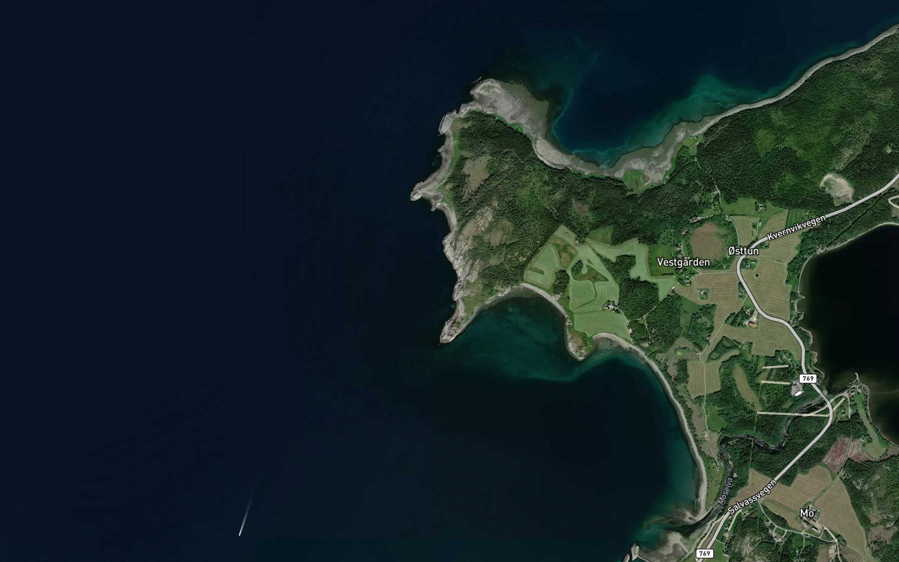 Satellite map of the Smorvika