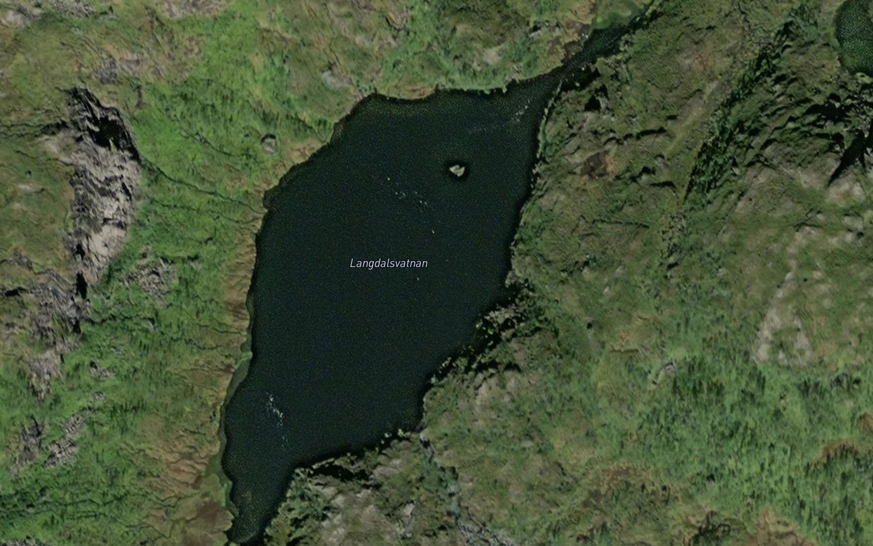 Satellite map of the Langedalsvatnet