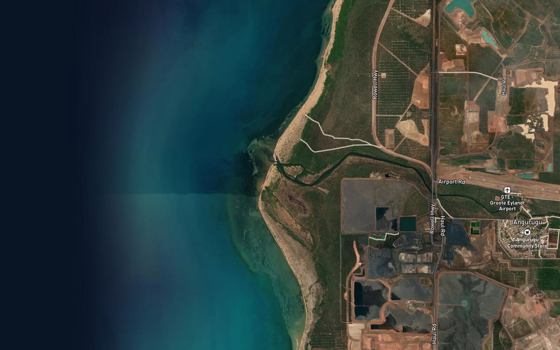 Satellite map of the Angurugu Creek