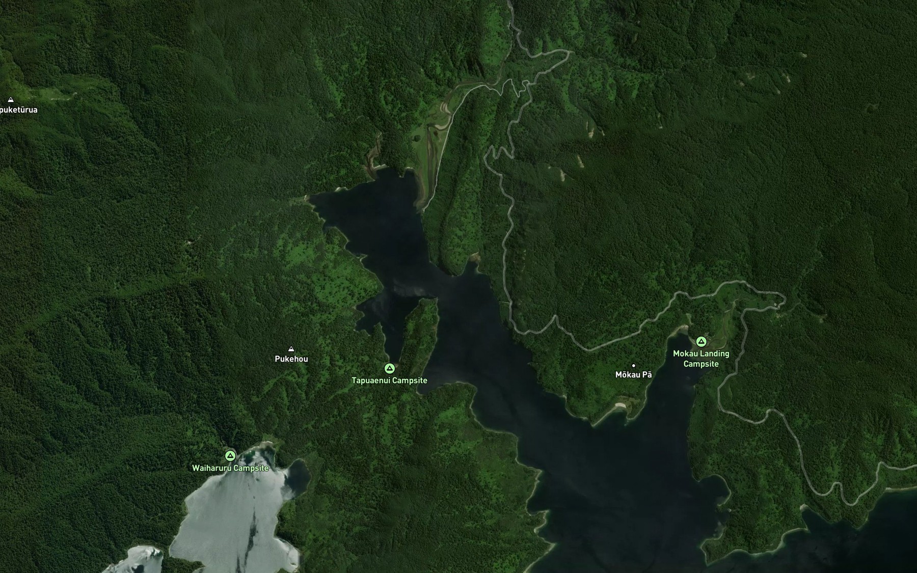 Satellite map of the Waihirere Falls