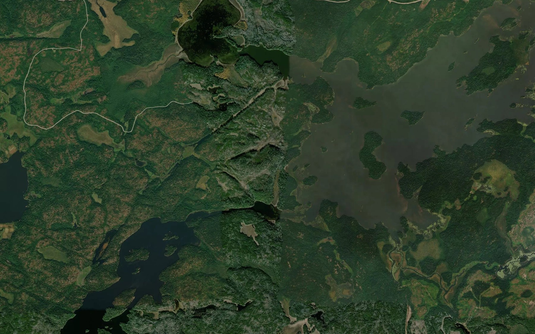 Satellite map of the South Eagle River