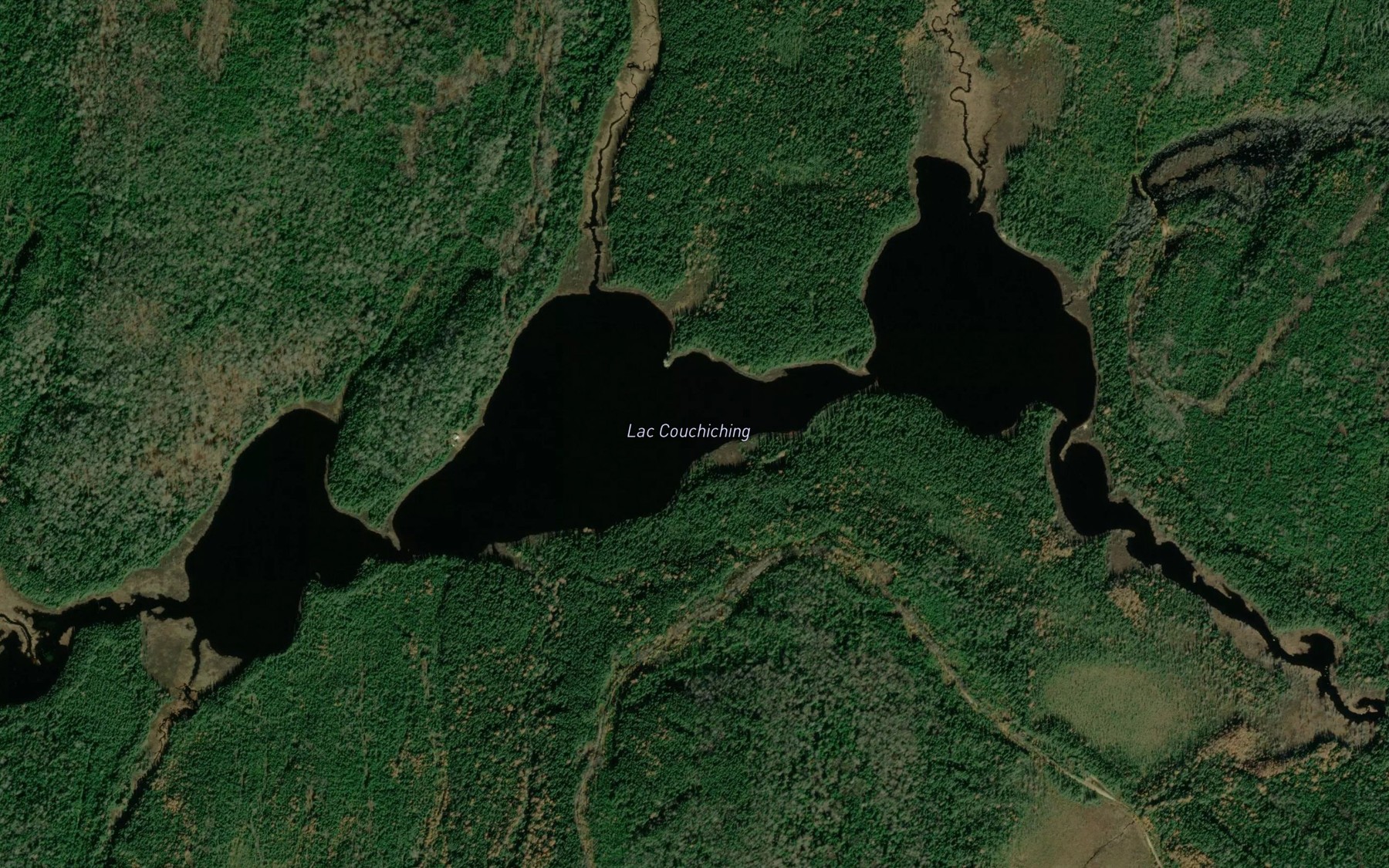 Satellite map of the Lac Couchiching
