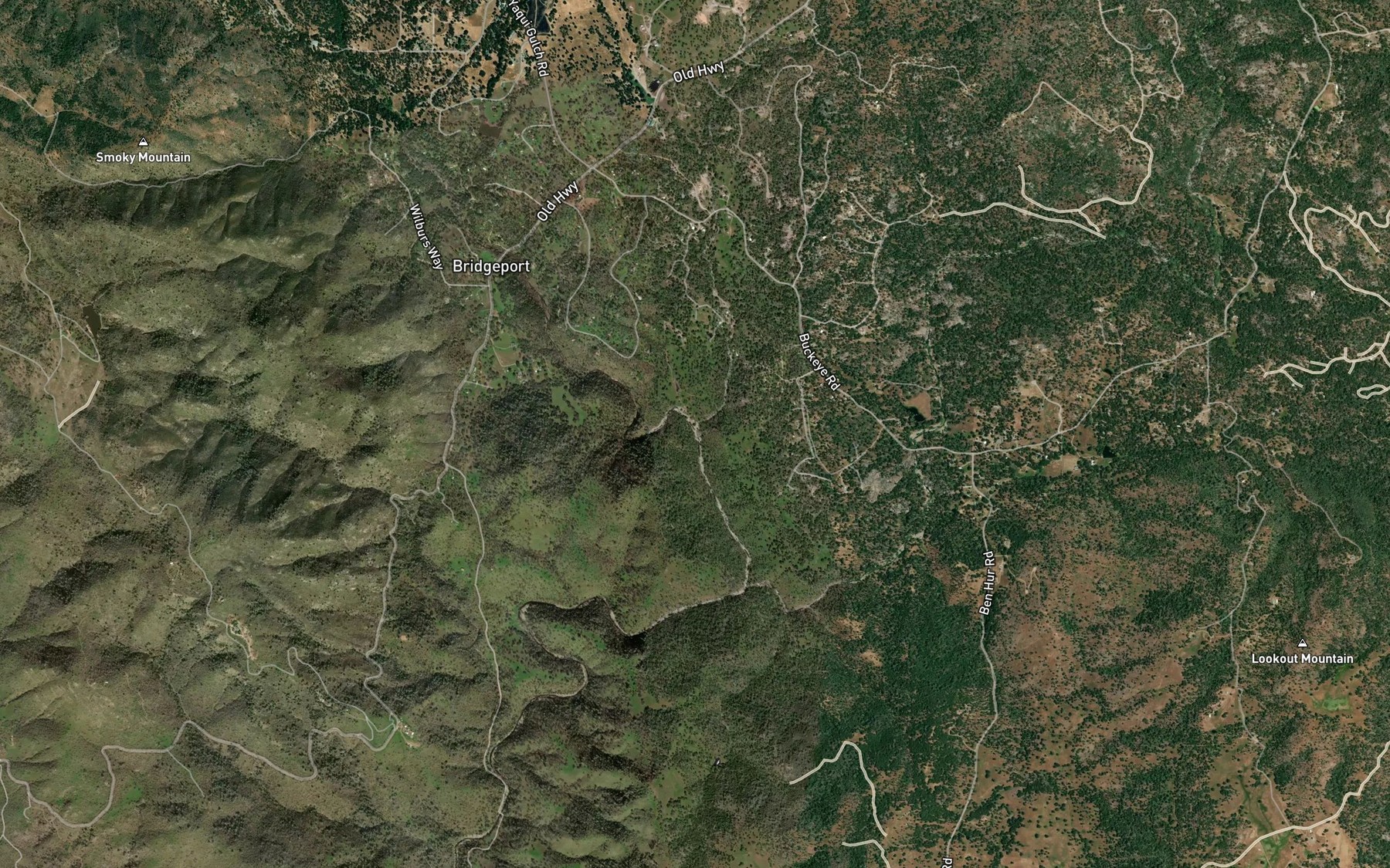 Satellite map of the Buckeye Creek