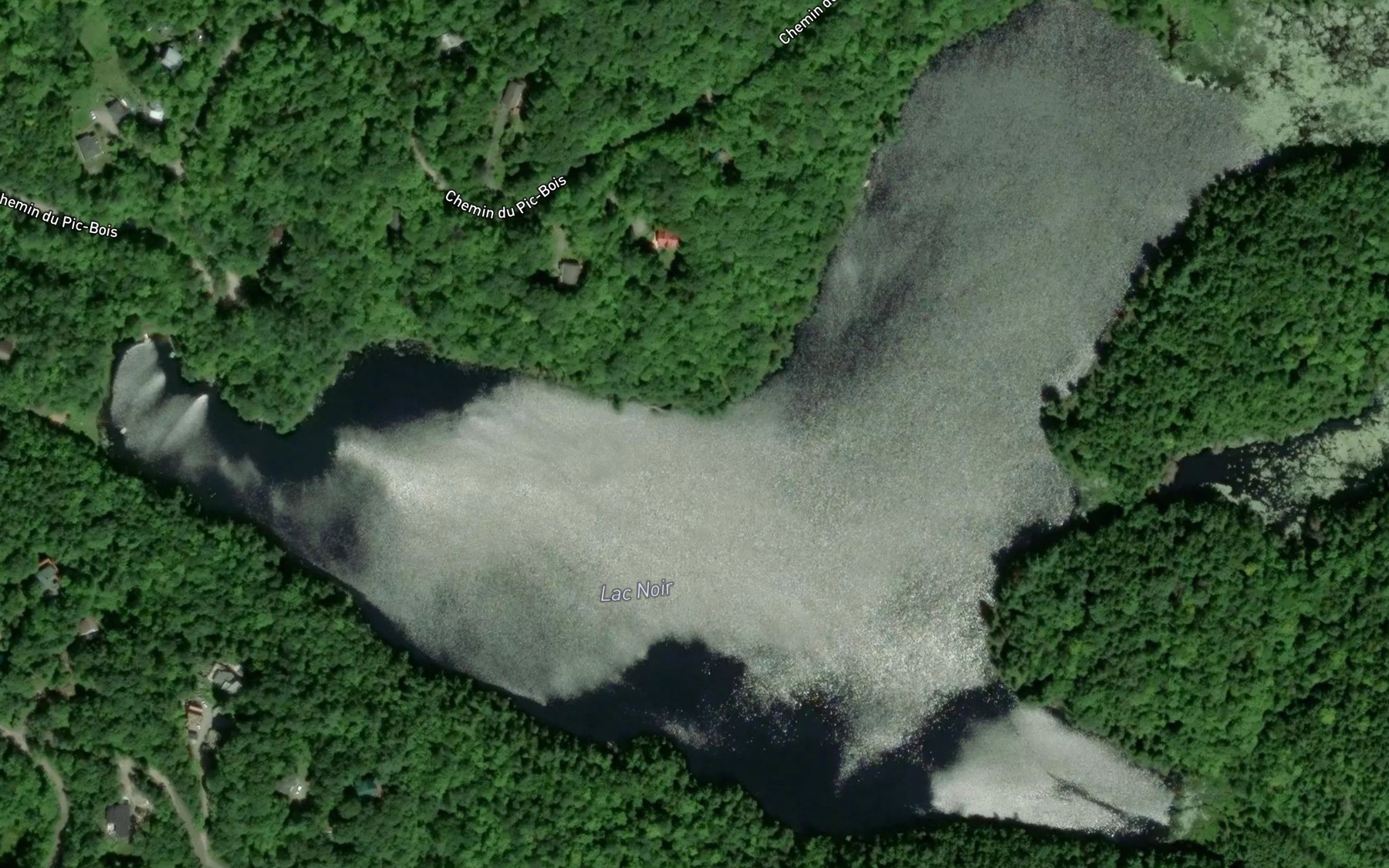 Satellite map of the Lac Noir
