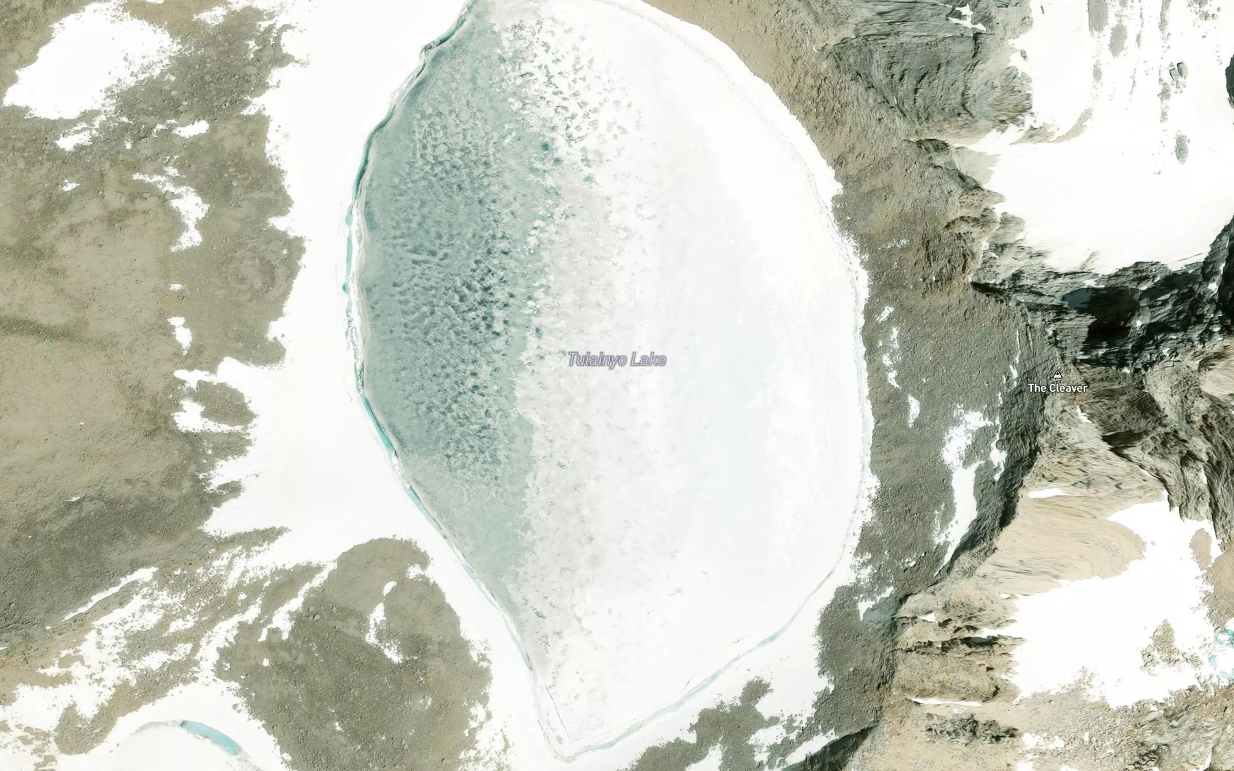 Satellite map of the Tulainyo Lake