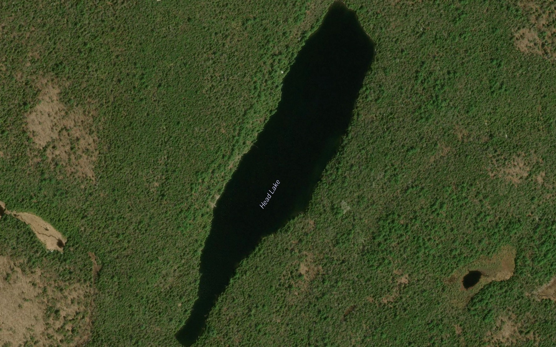 Satellite map of the Head Lake