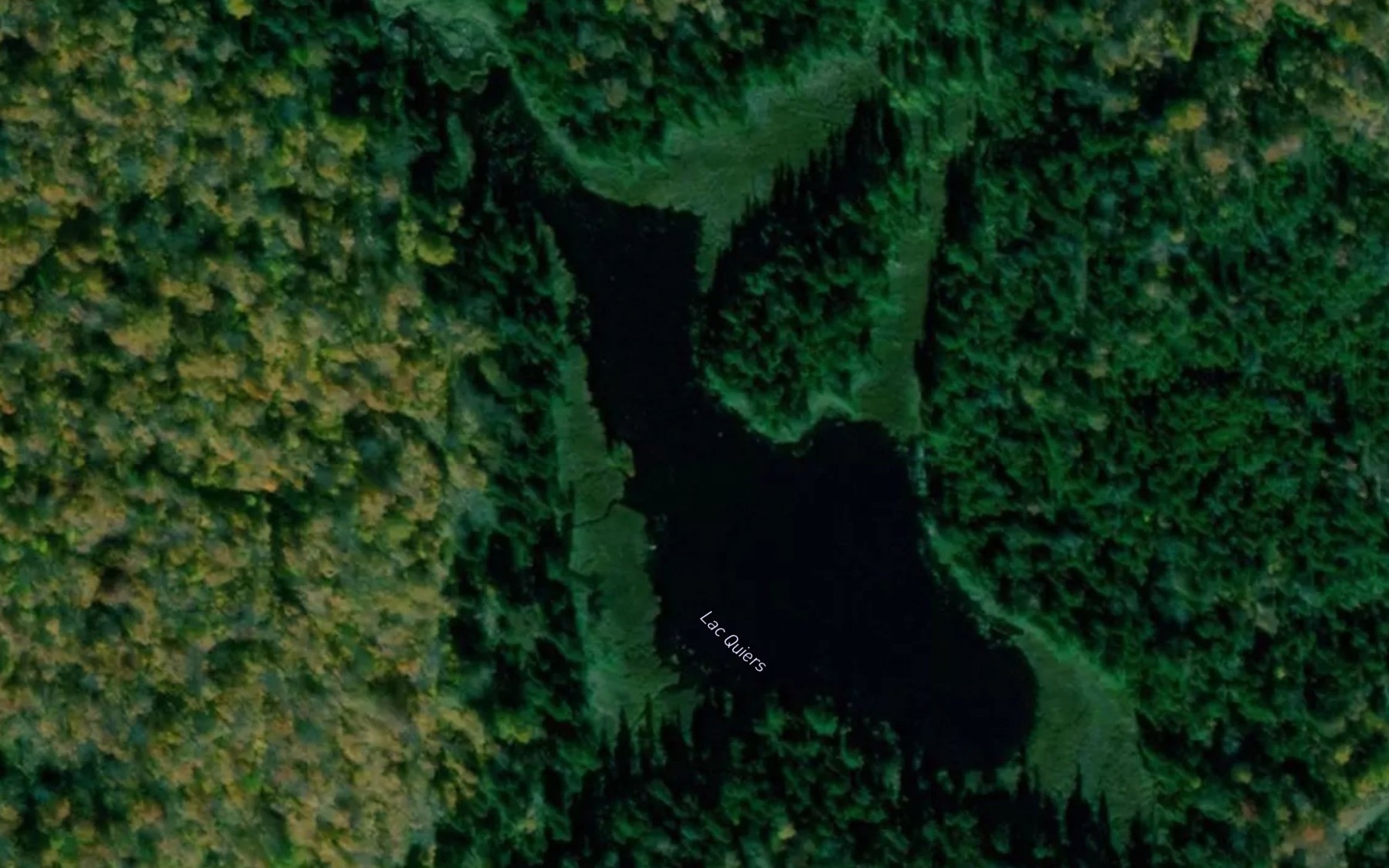 Satellite map of the Lac Quiers