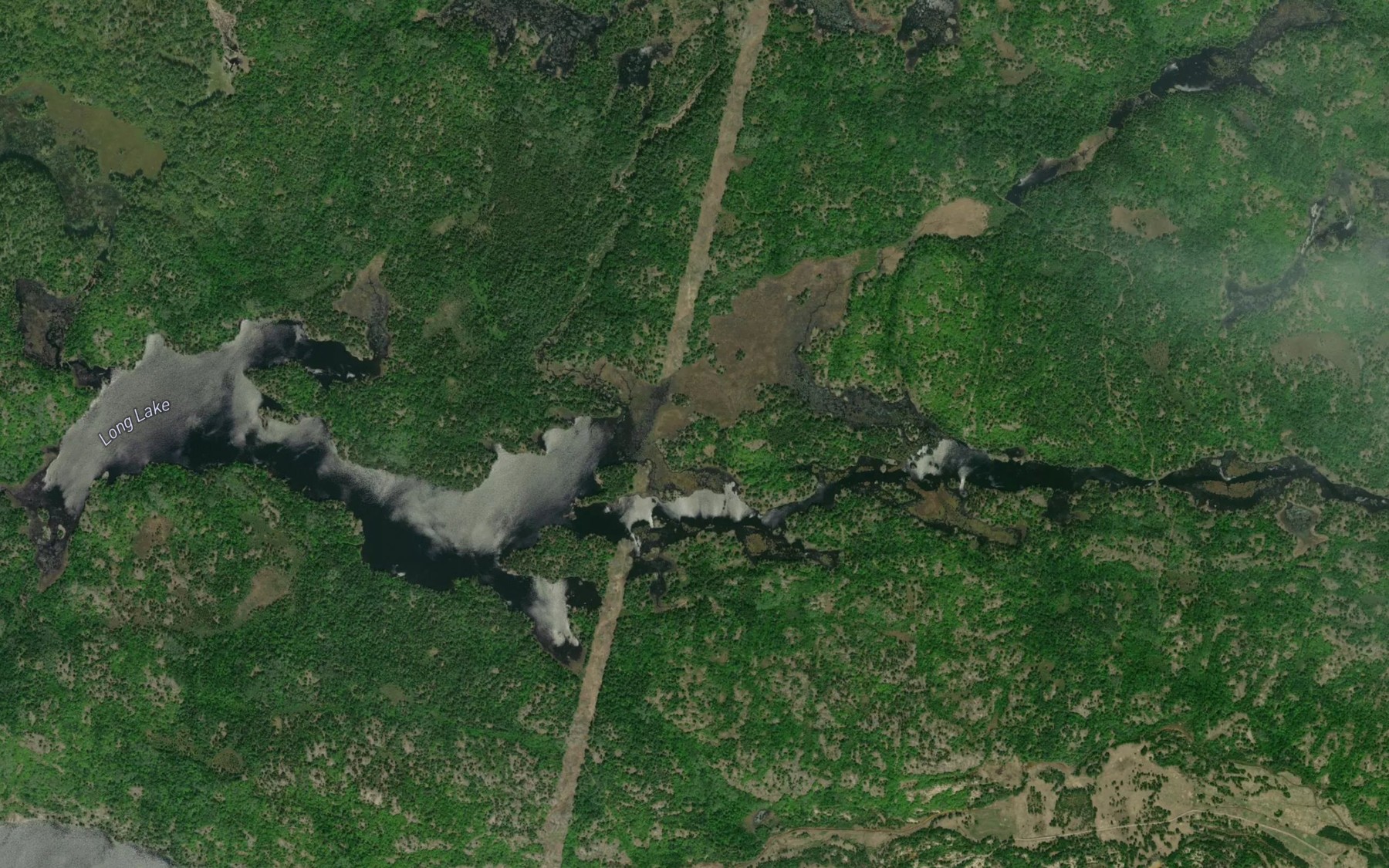 Satellite map of the Long Lake