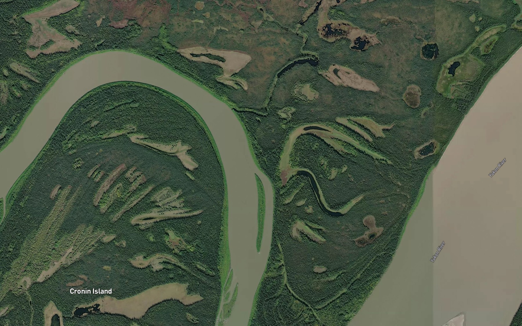 Satellite map of the Painter Slough