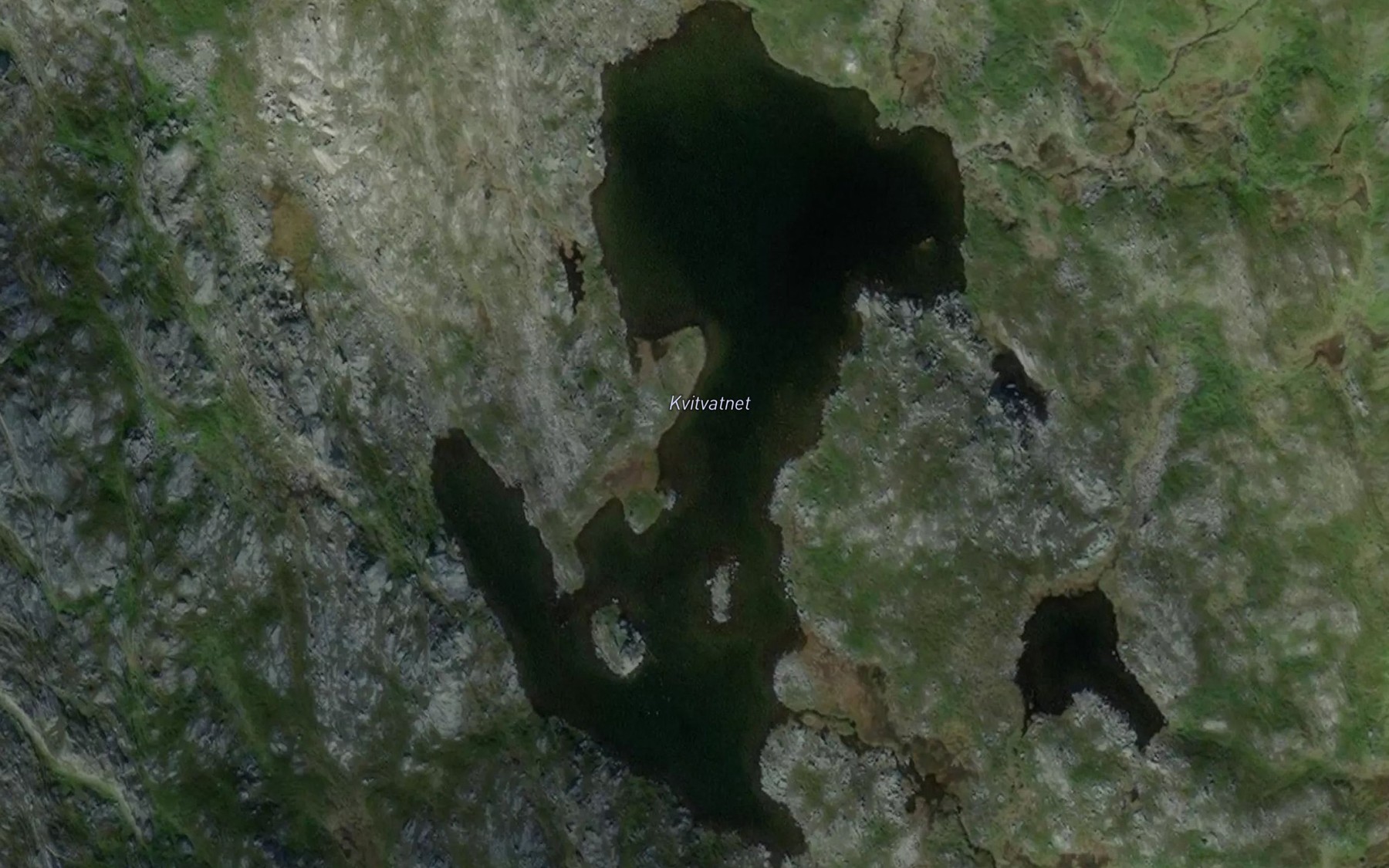 Satellite map of the Kvitvannet