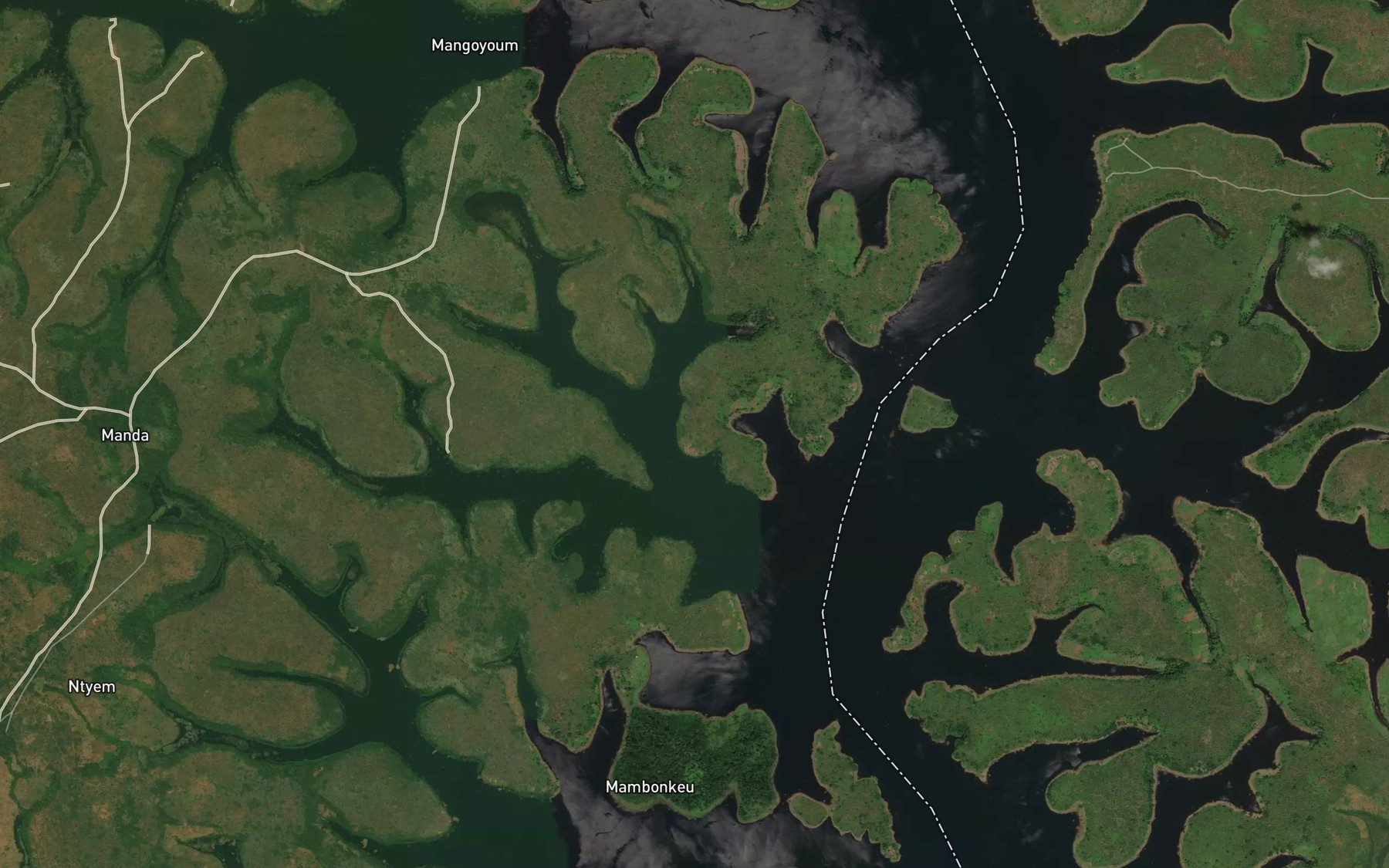 Satellite map of the Nkoup