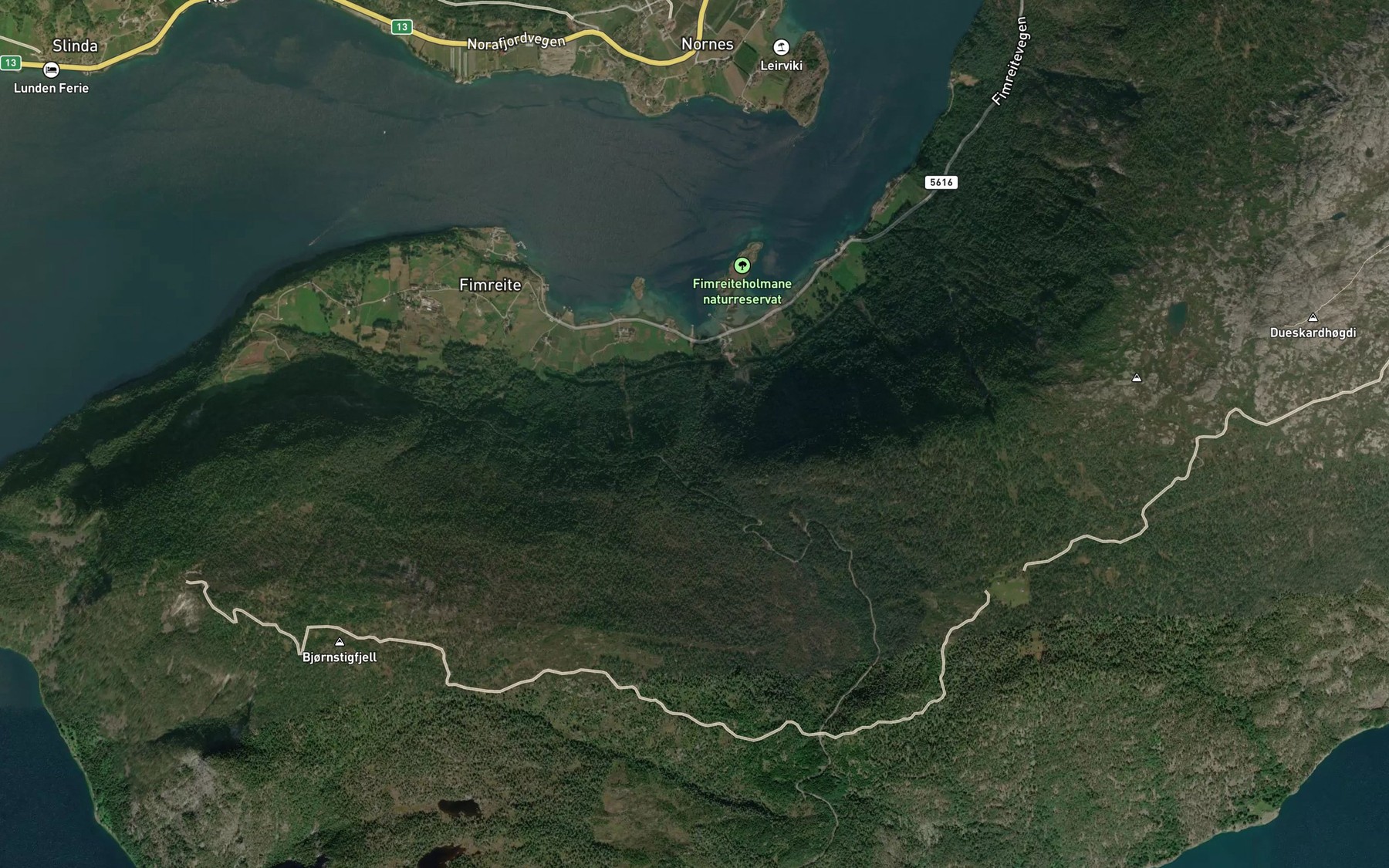 Satellite map of the Duegrovi