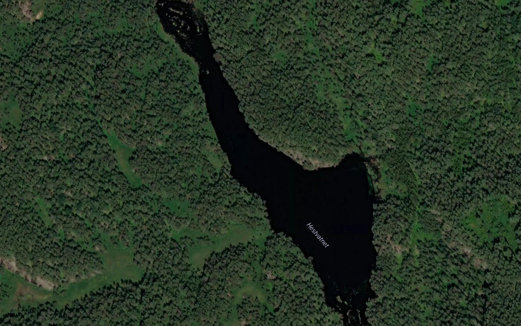 Satellite map of the Hestvatnet