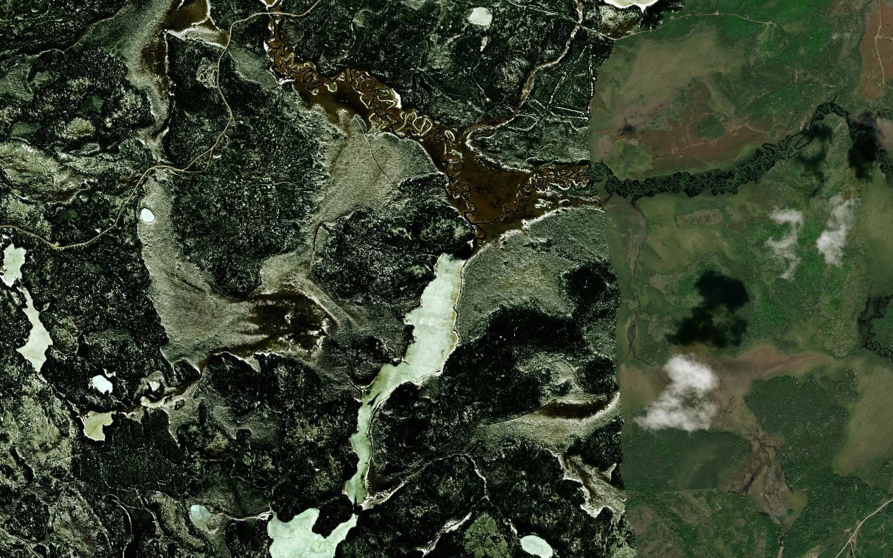 Satellite map of the Grummett Creek