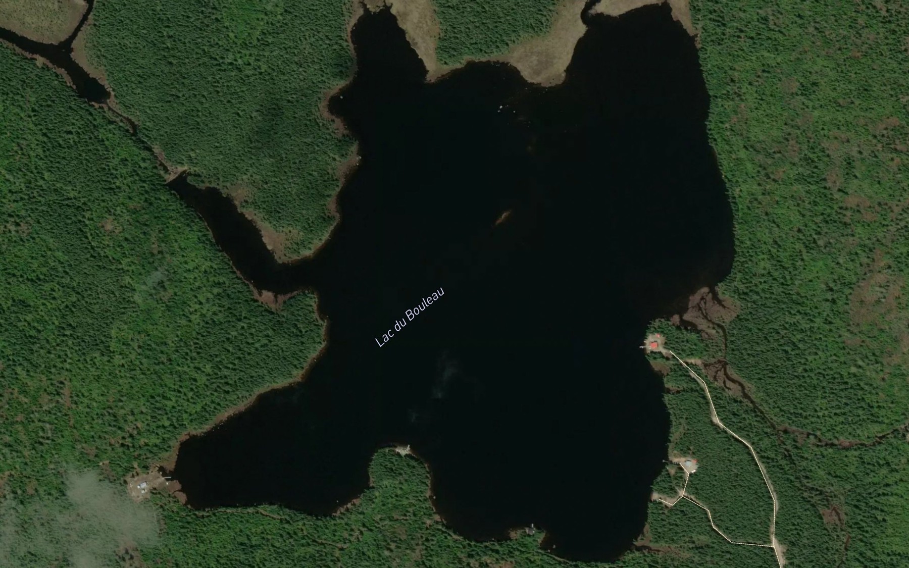 Satellite map of the Lac du Bouleau