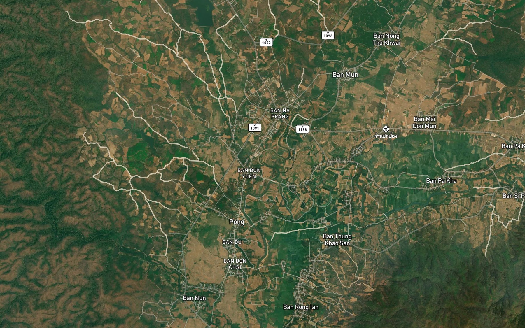 Satellite map of the Huai Phae