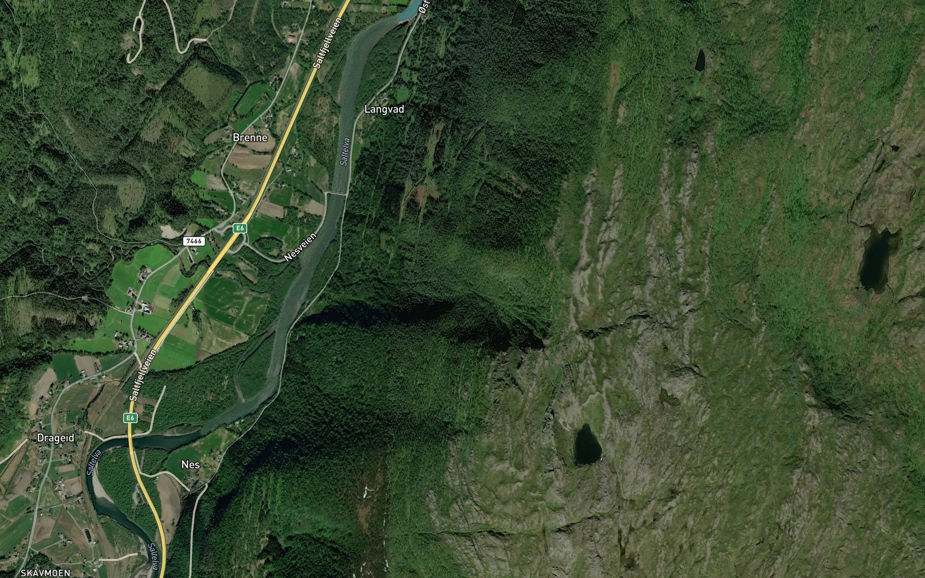 Satellite map of the Tindgrova