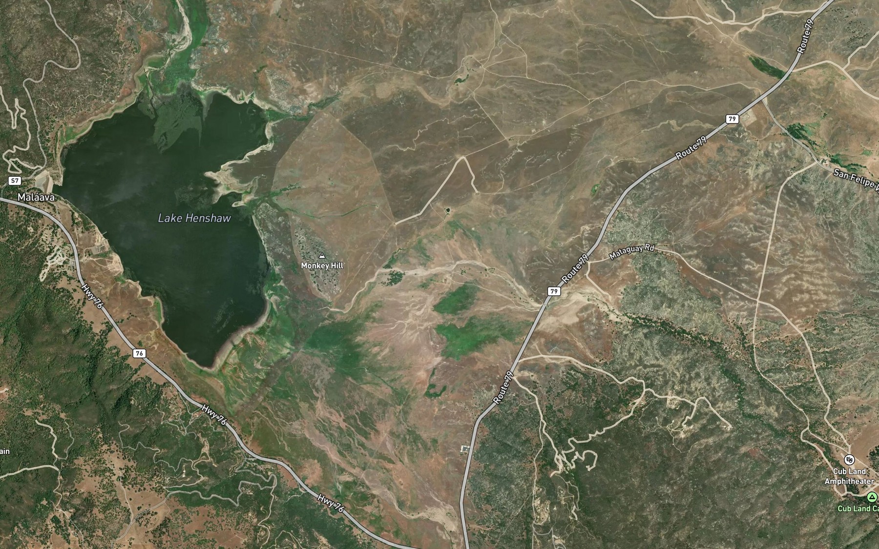 Satellite map of the Matagual Creek