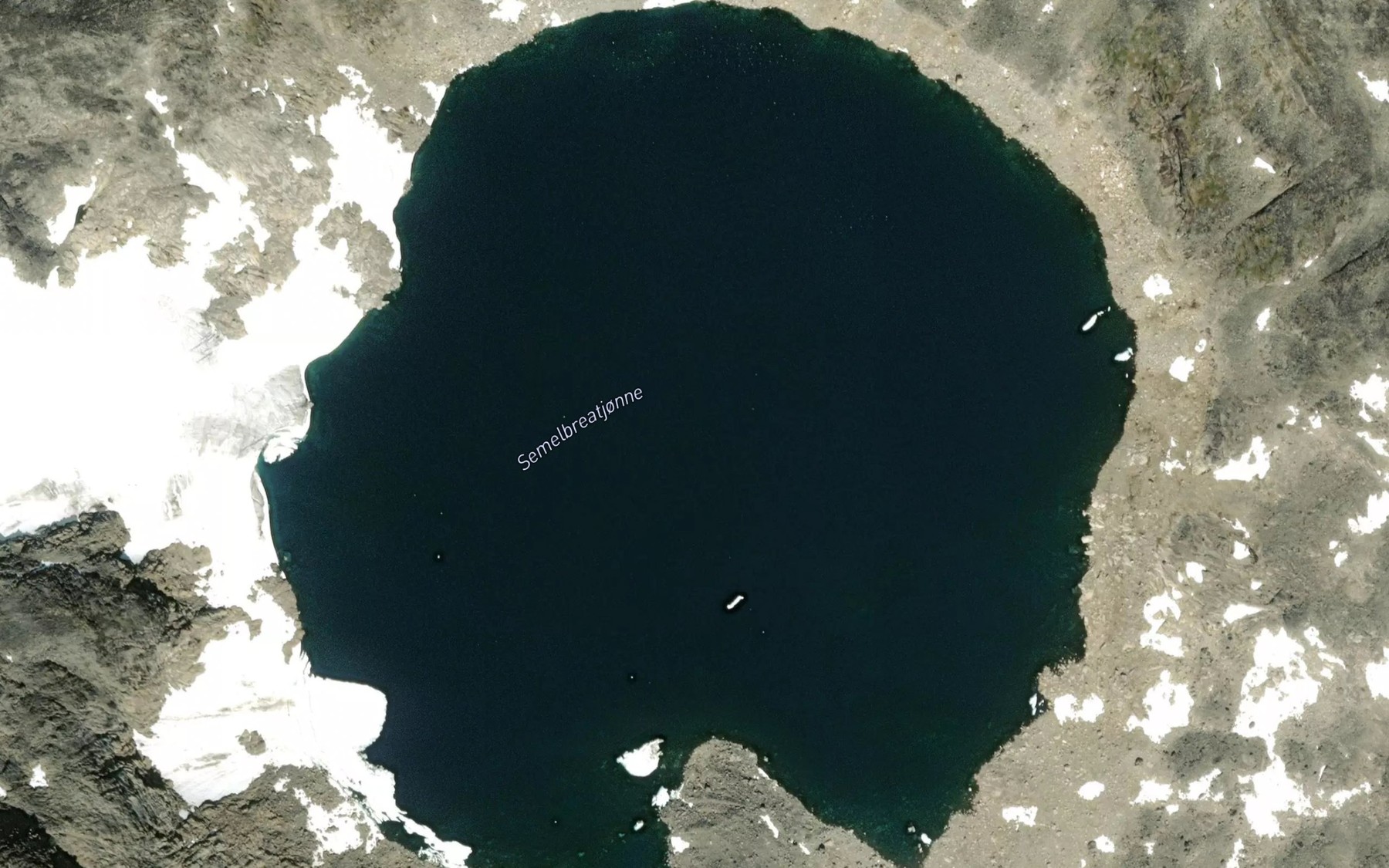 Satellite map of the Semelbretjorni