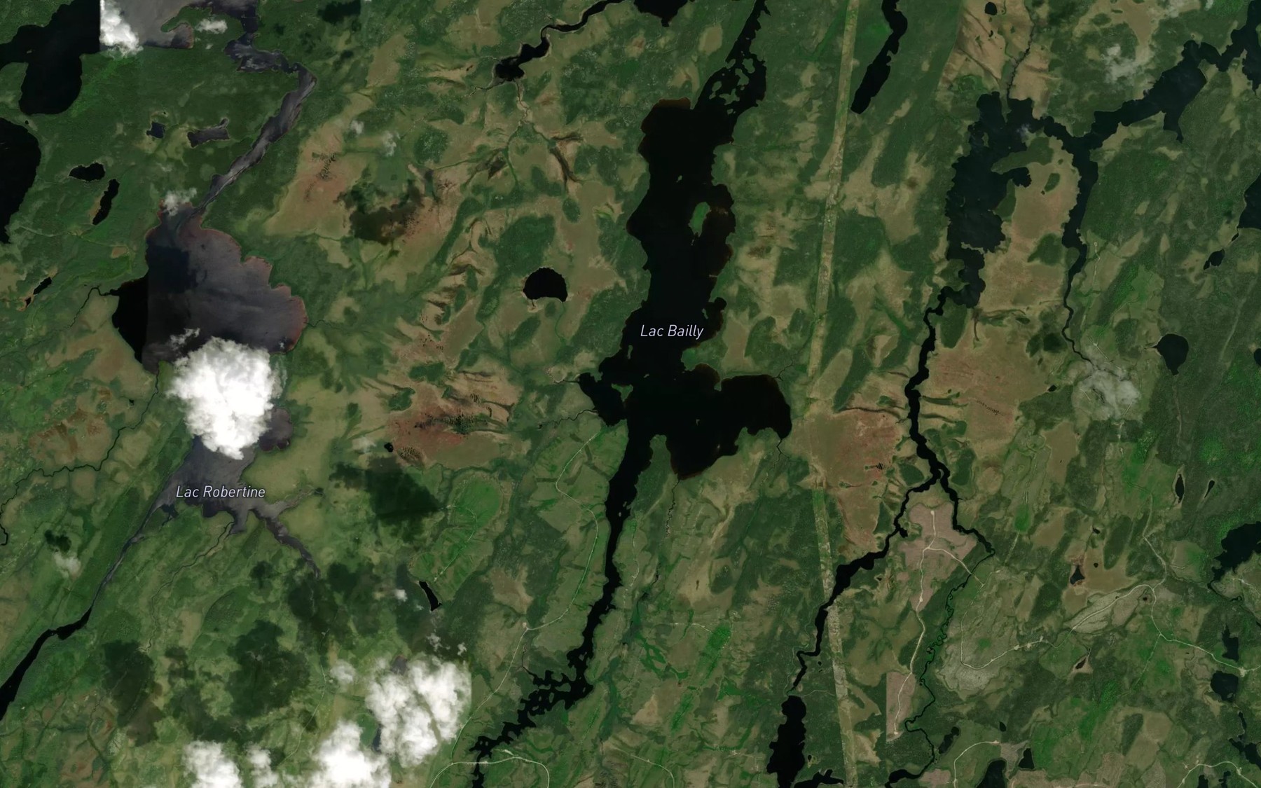 Satellite map of the Lac Bailly