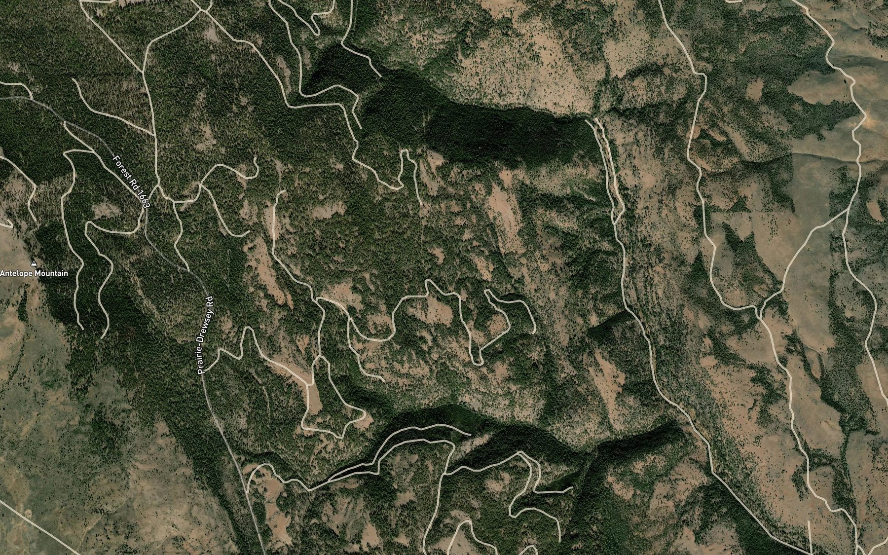 Satellite map of the Red Trough Spring
