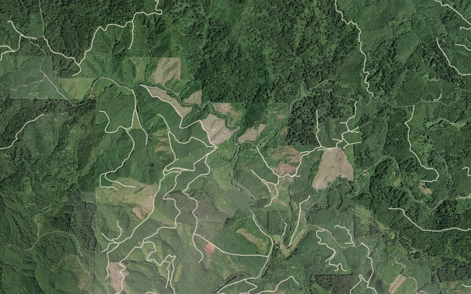 Satellite map of the Horse Creek