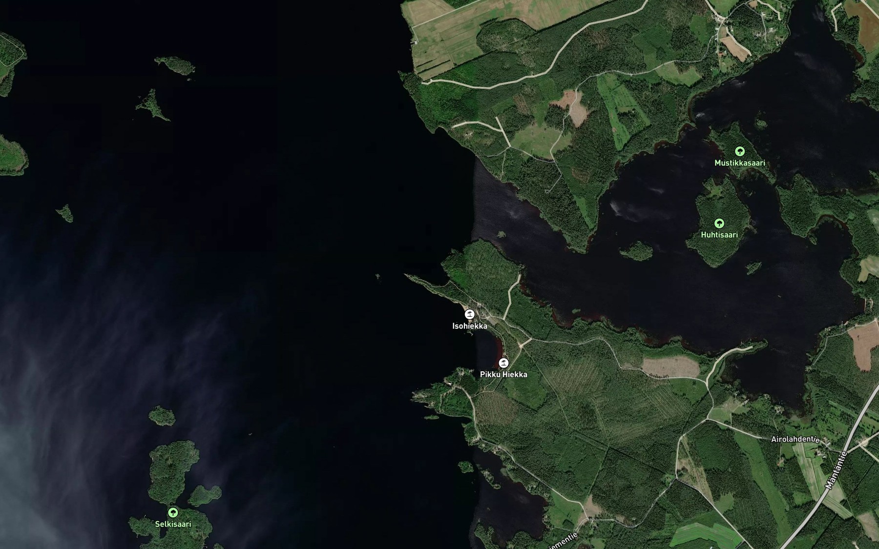 Satellite map of the Karilahti