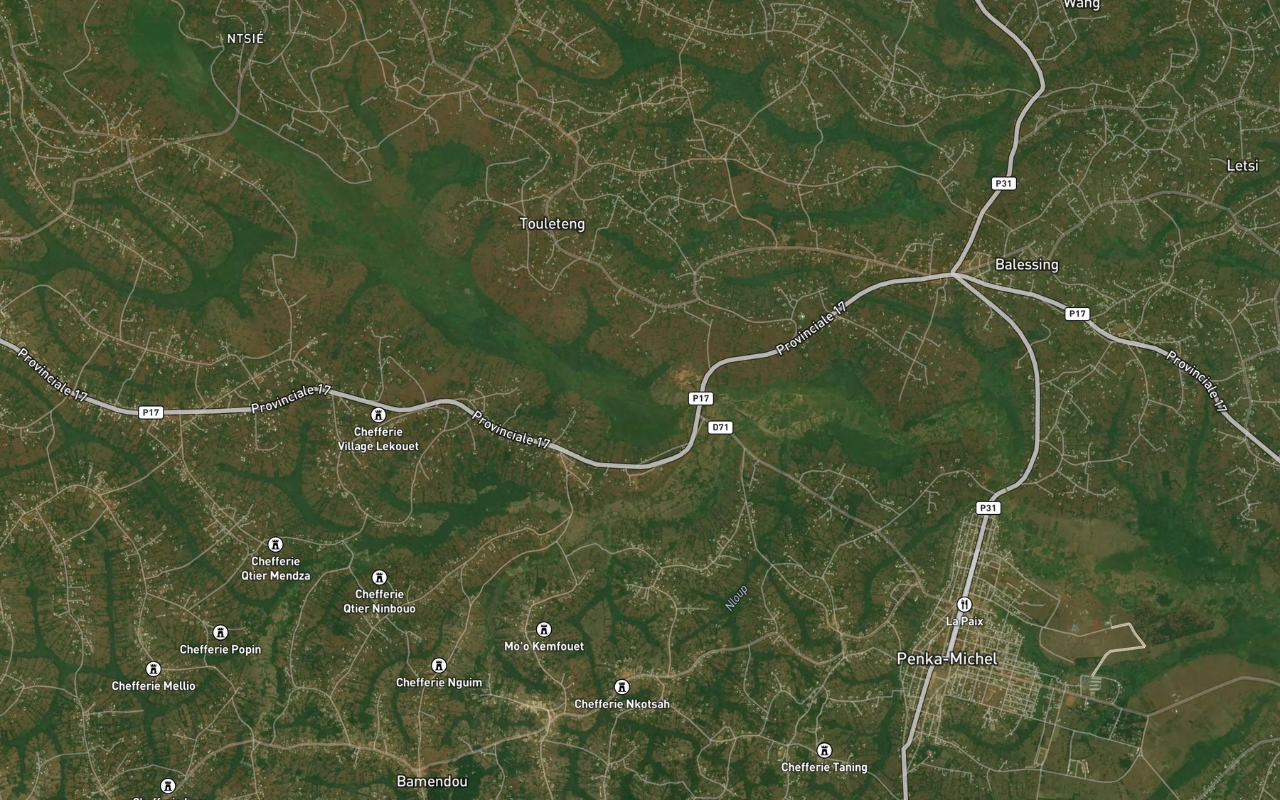 Satellite map of the Metsui