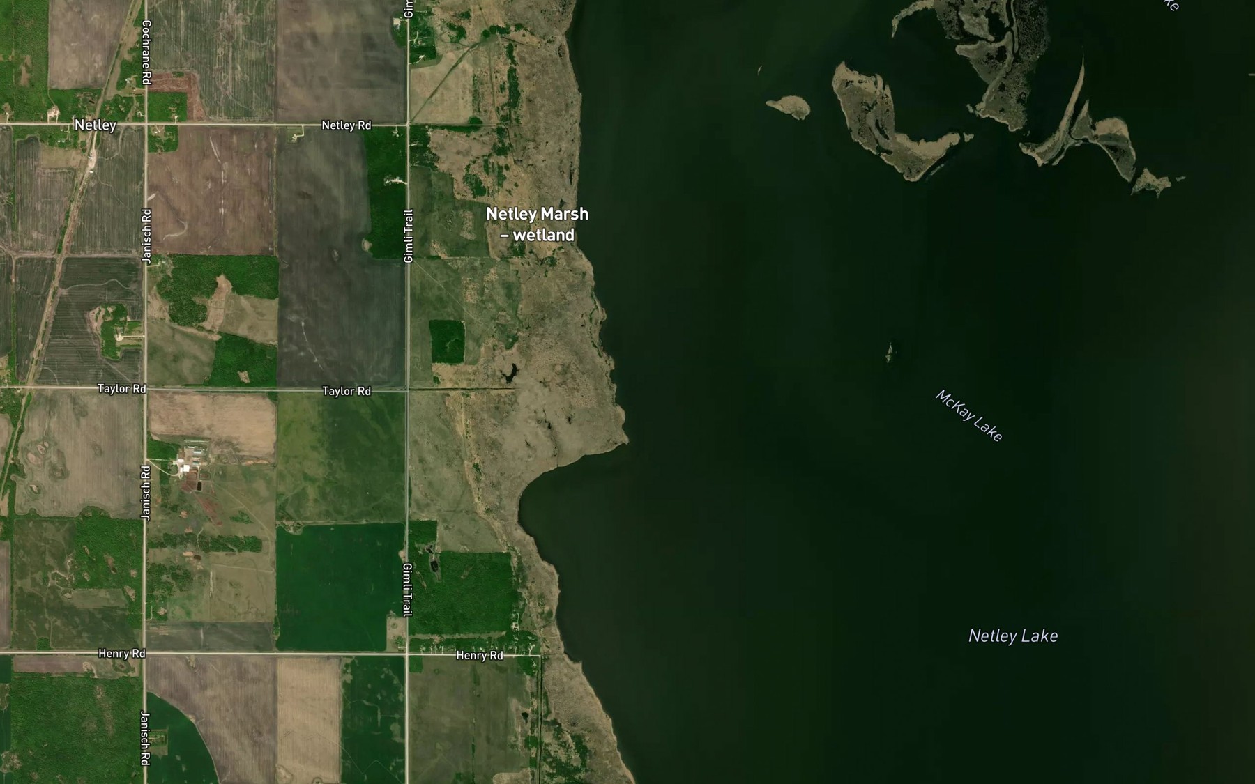 Satellite map of the Fisher Drain