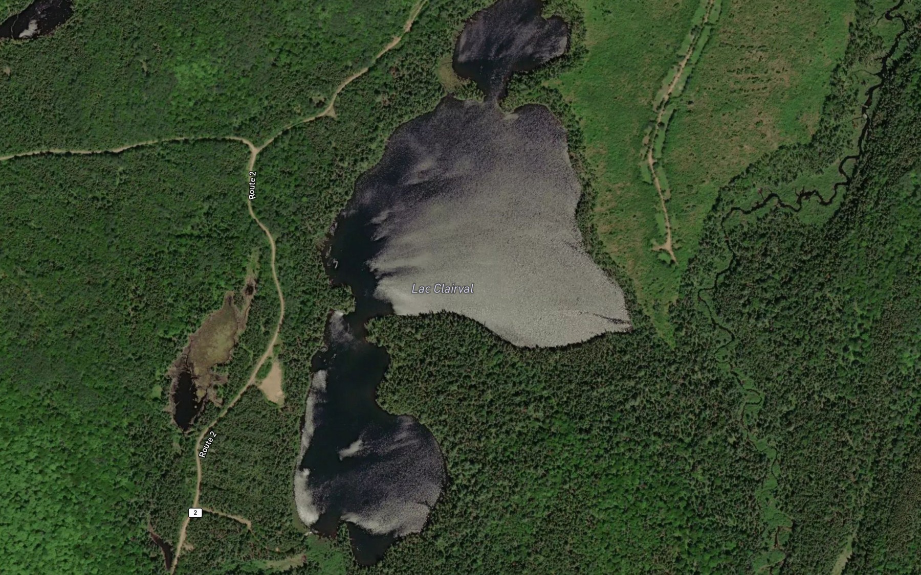 Satellite map of the Lac Clairval