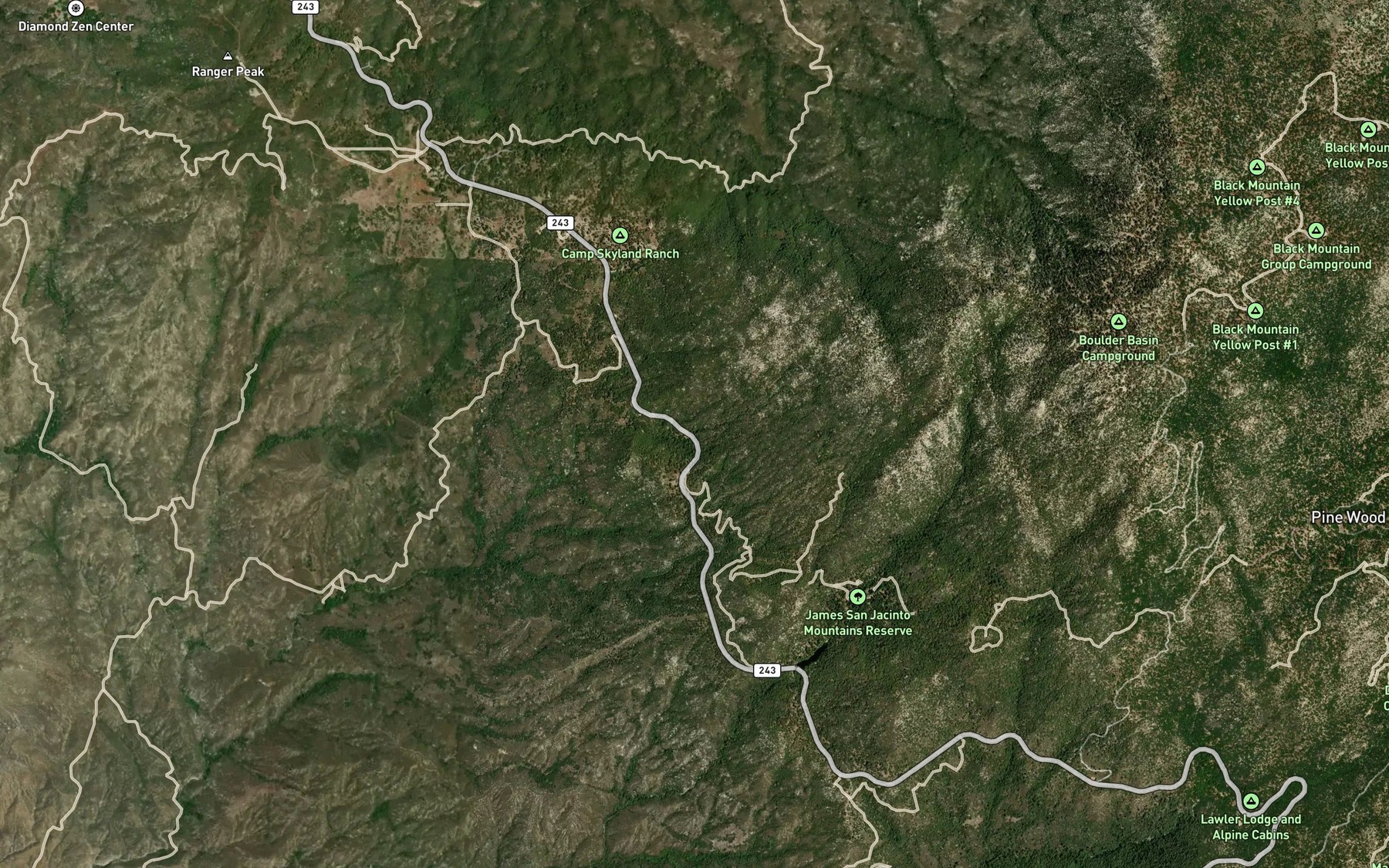 Satellite map of the Bay Tree Spring