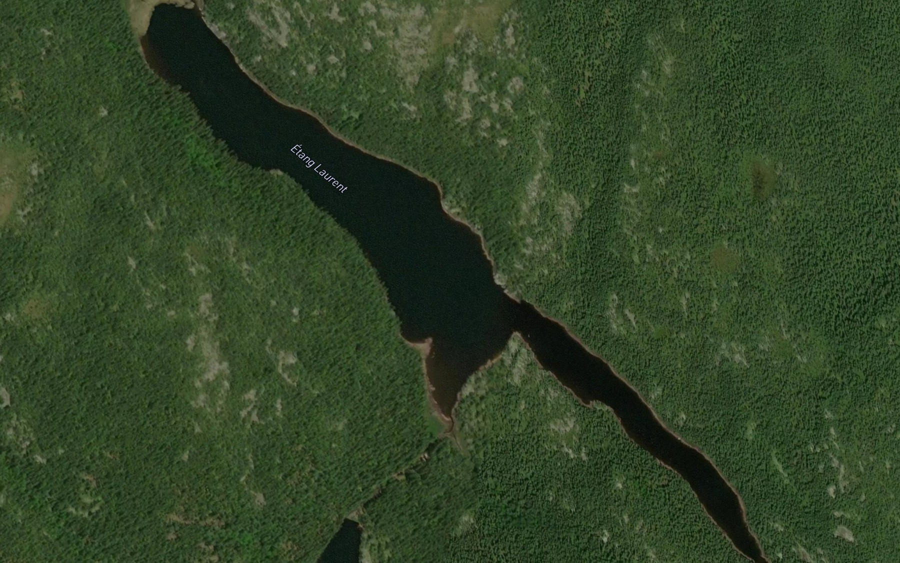Satellite map of the Etang Laurent