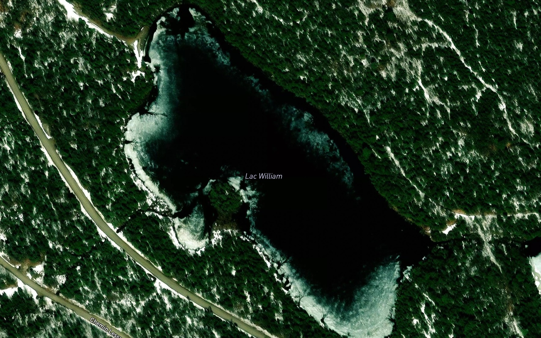 Satellite map of the Lac William