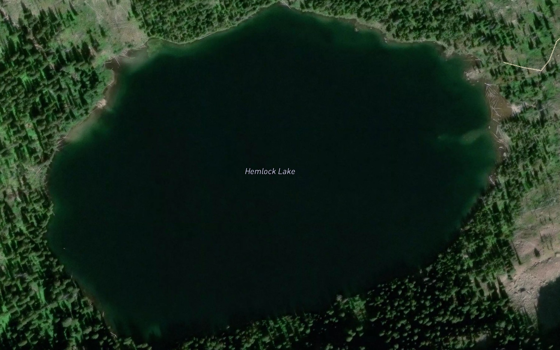 Satellite map of the Hemlock Lake