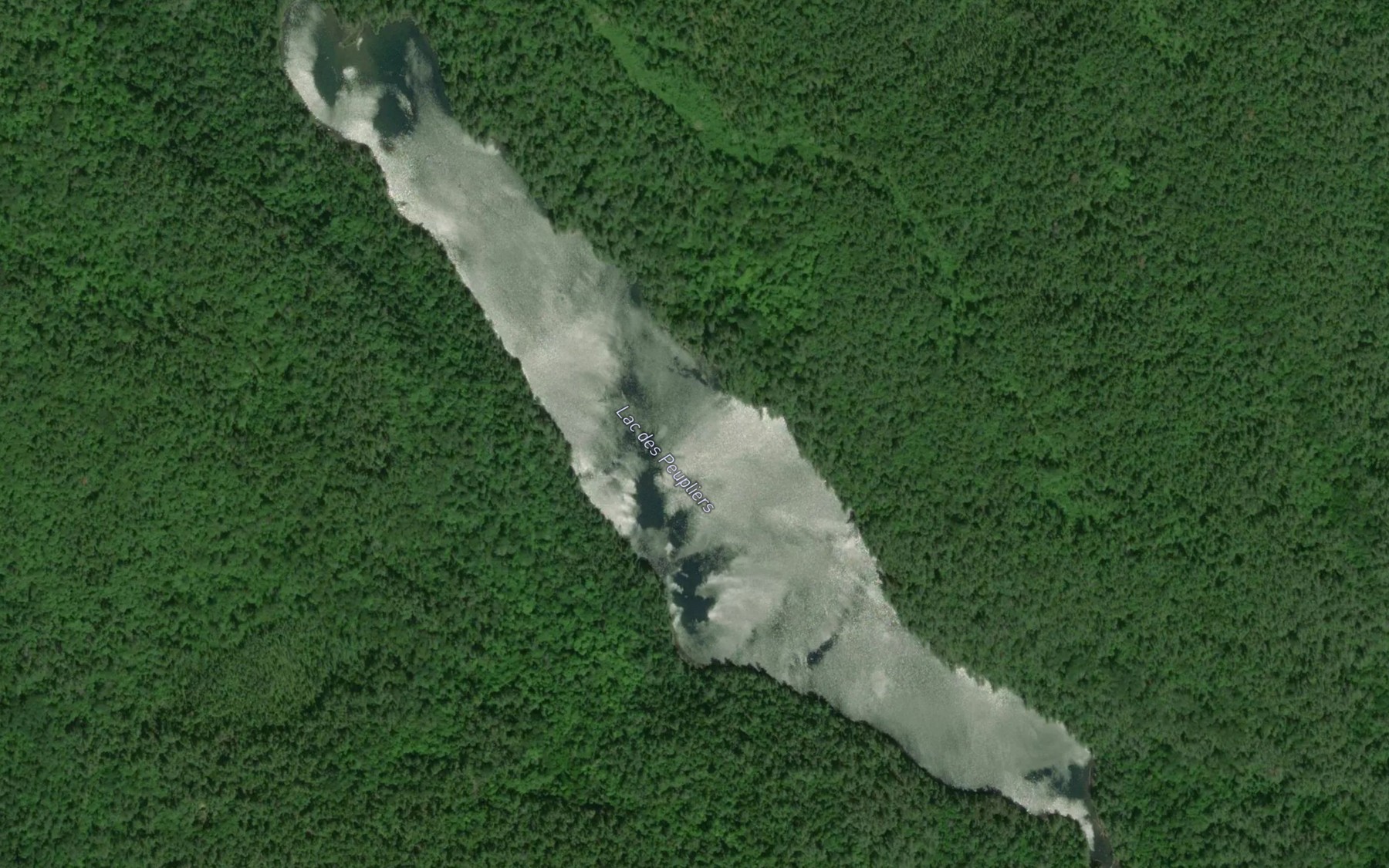 Satellite map of the Lac des Peupliers