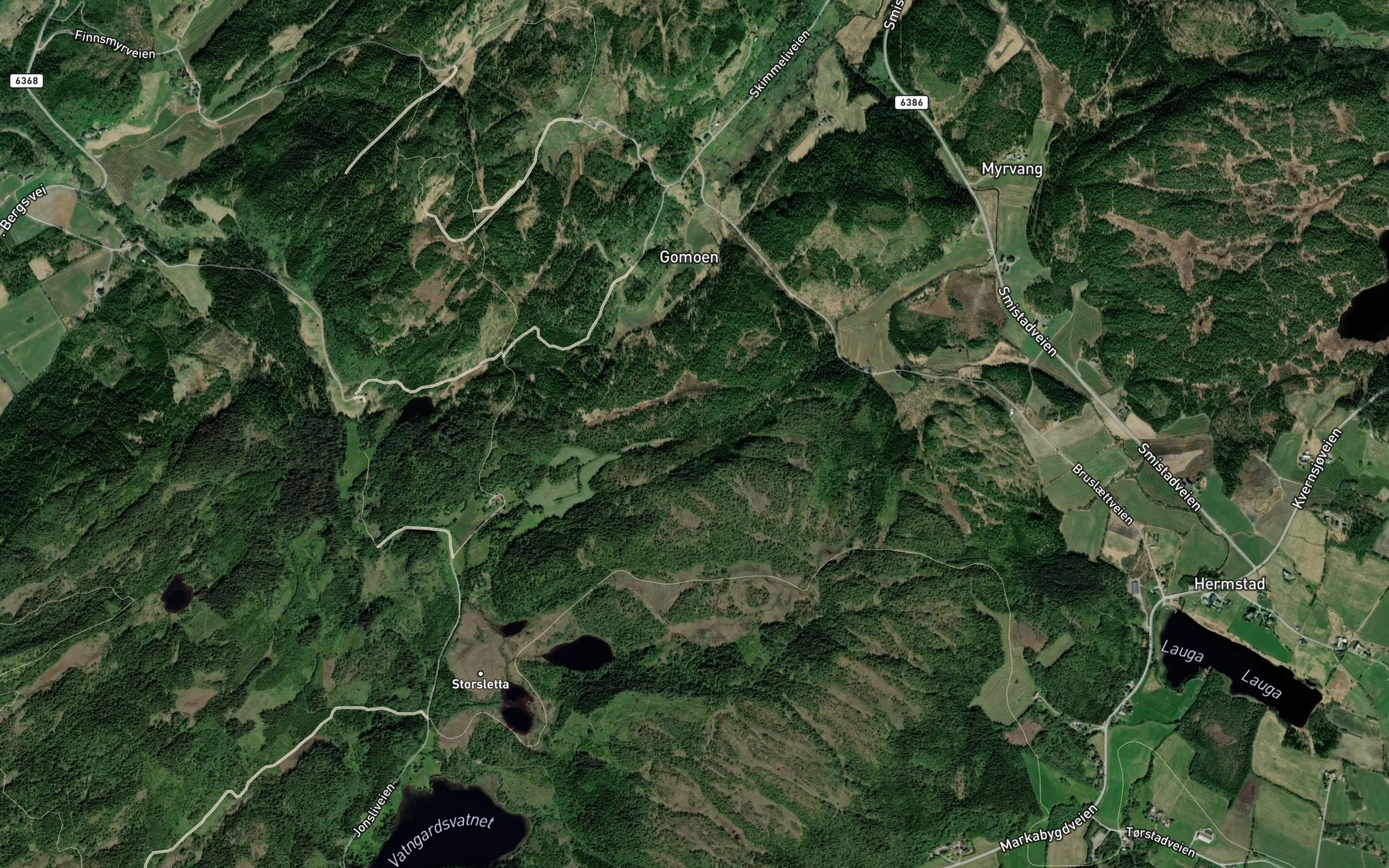 Satellite map of the Bendalsbekken