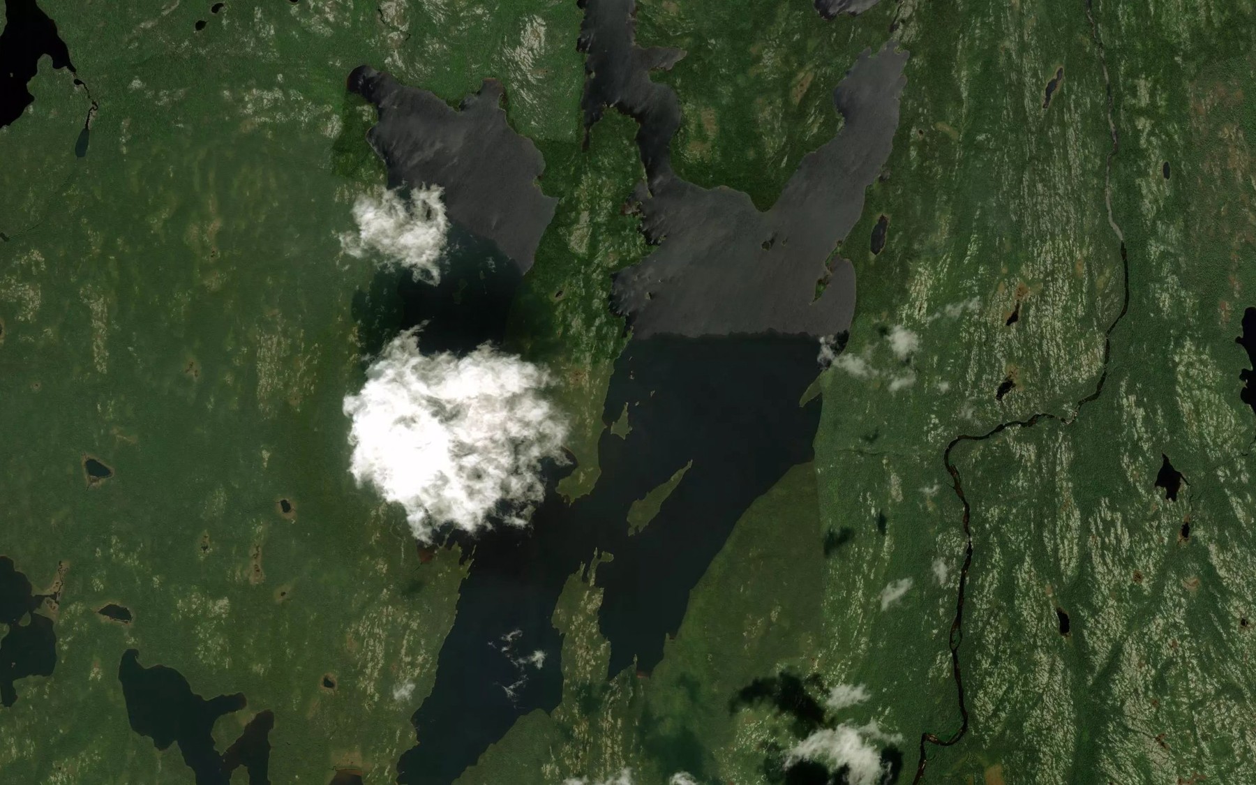 Satellite map of the Lac Forget