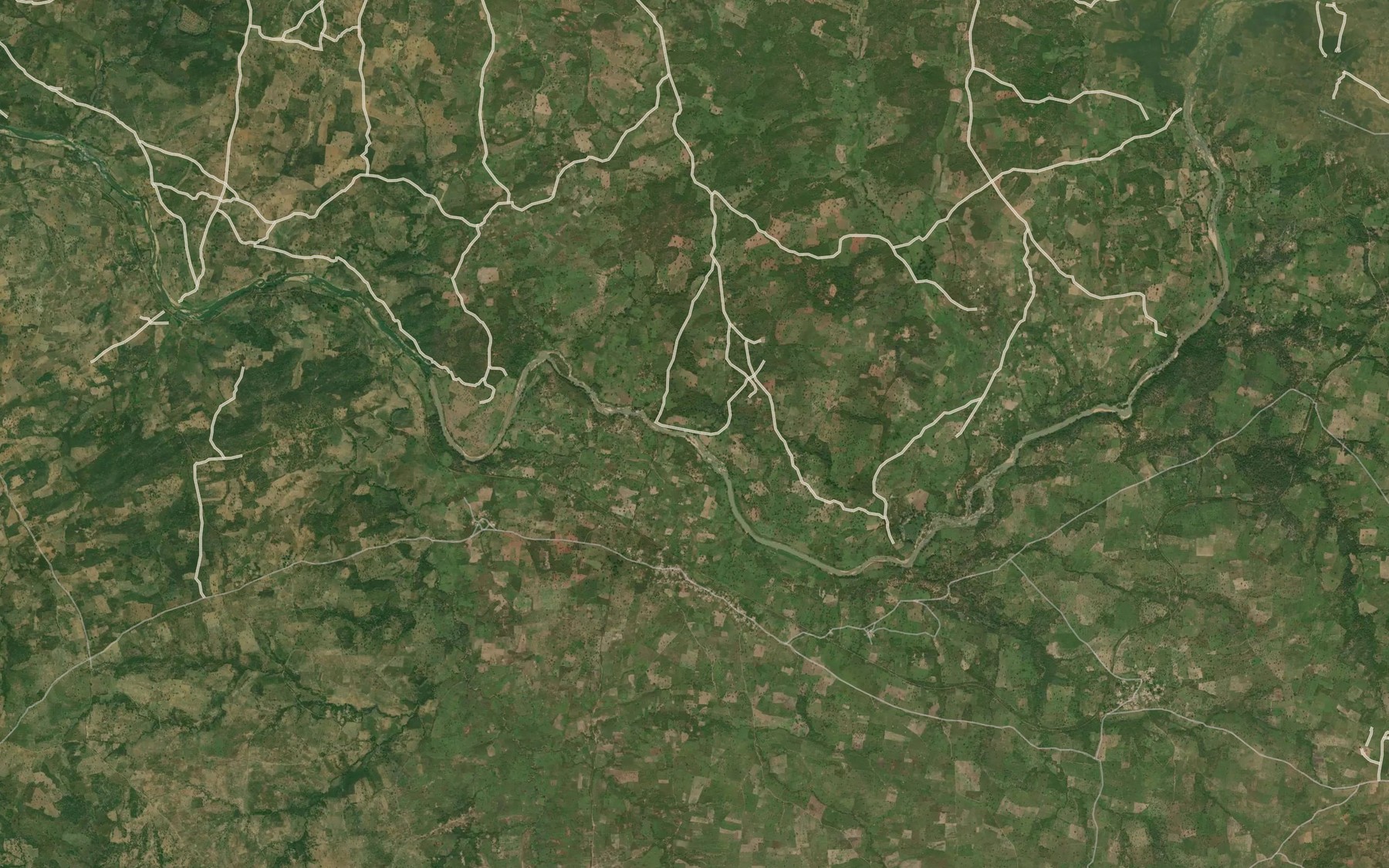 Satellite map of the River Kwakwa