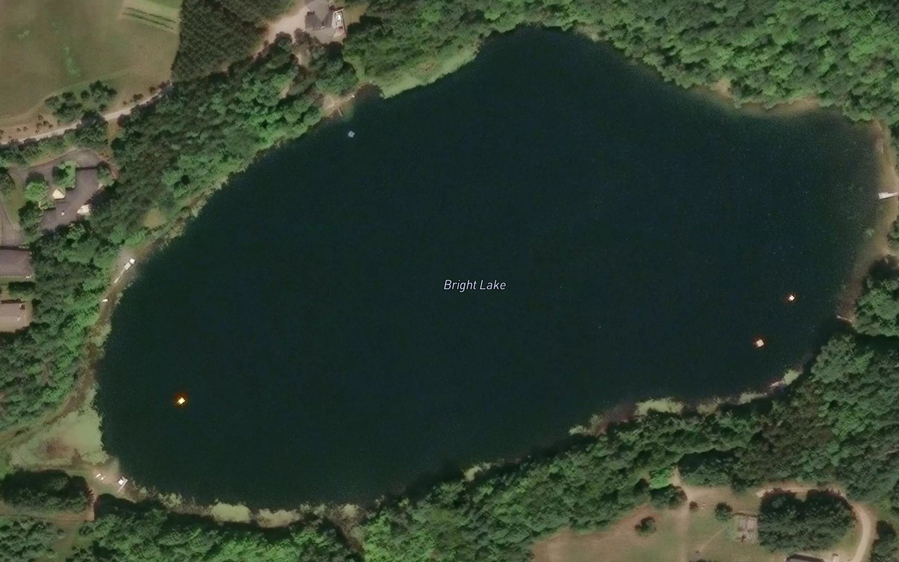 Satellite map of the Bright Lake
