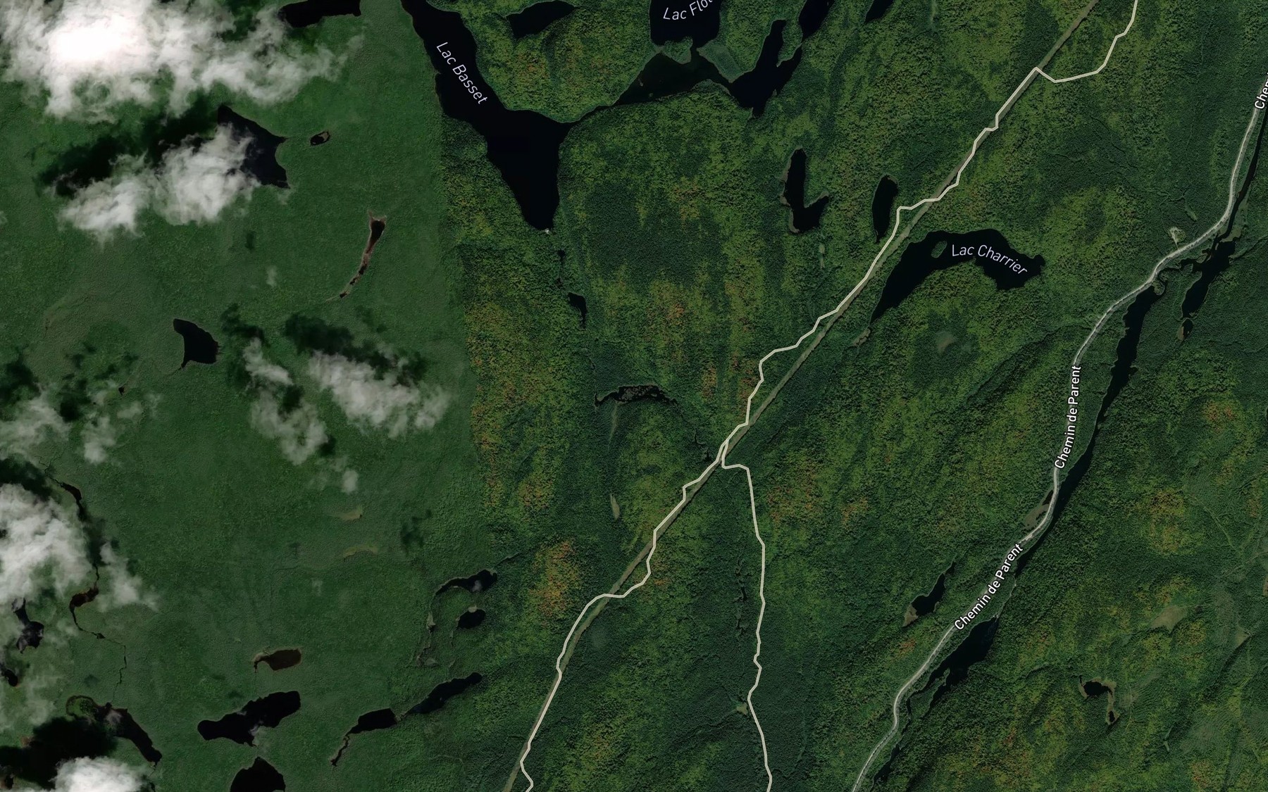 Satellite map of the Lac de l'Ecureuil