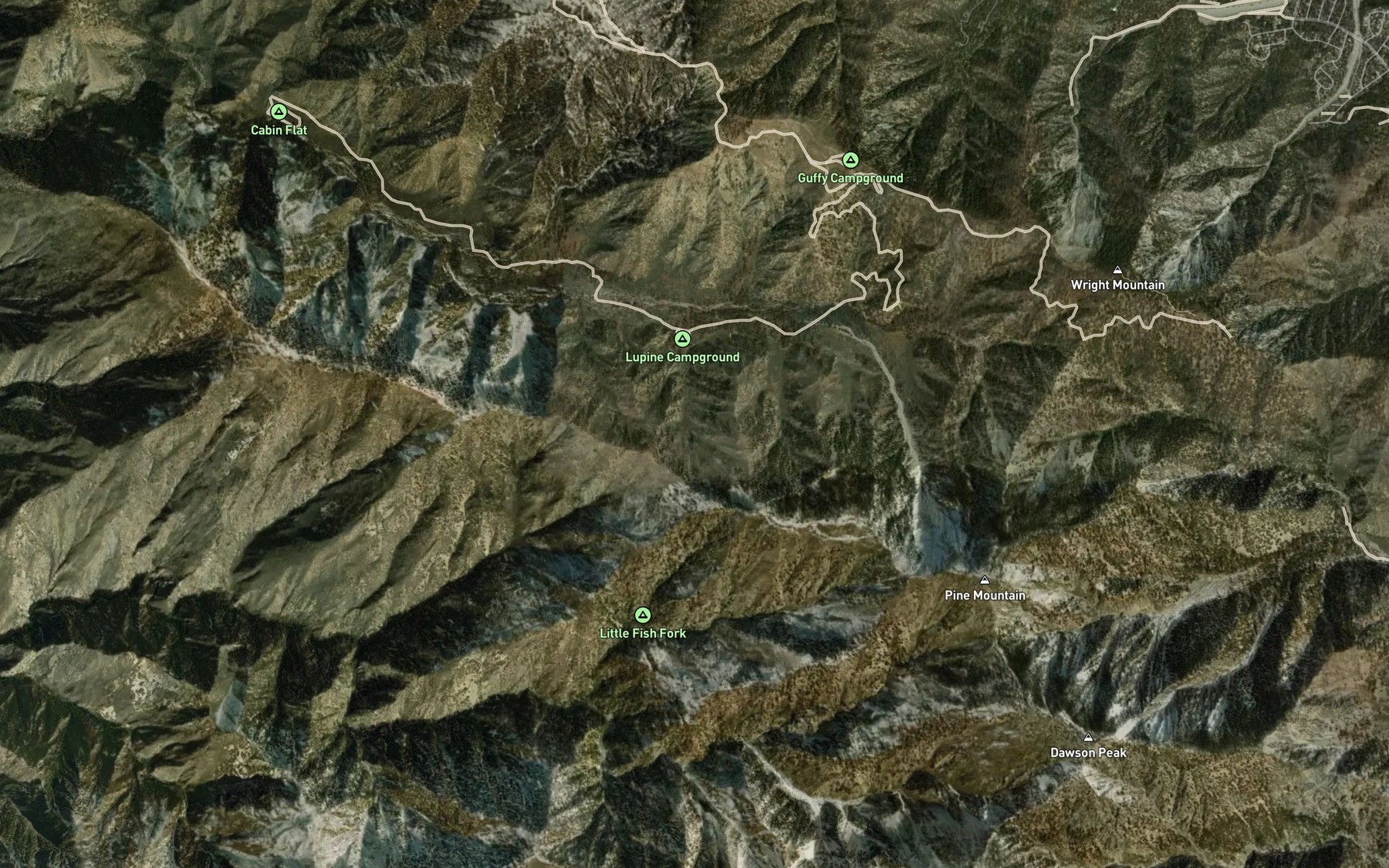 Satellite map of the Columbine Spring