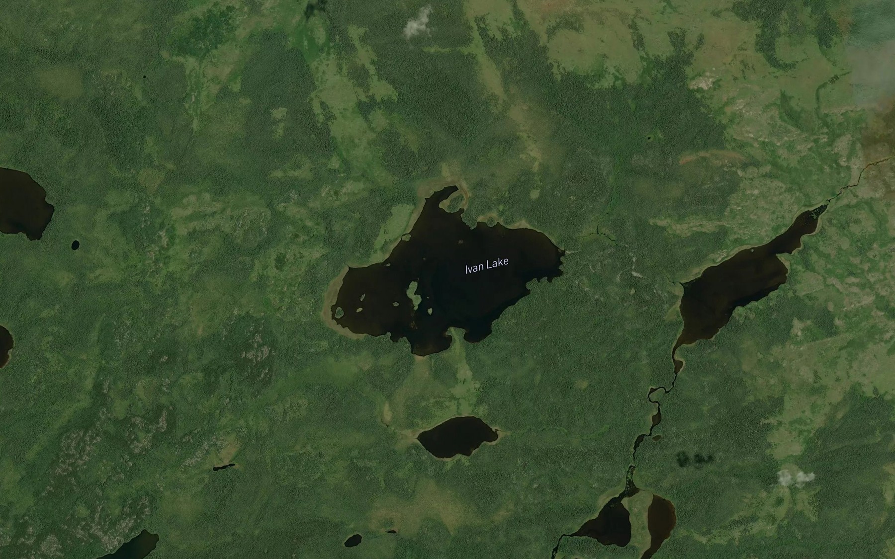 Satellite map of the Ivan Lake