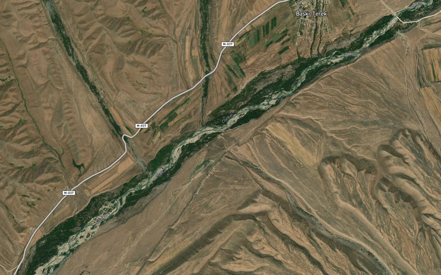 Satellite map of the Karagayly